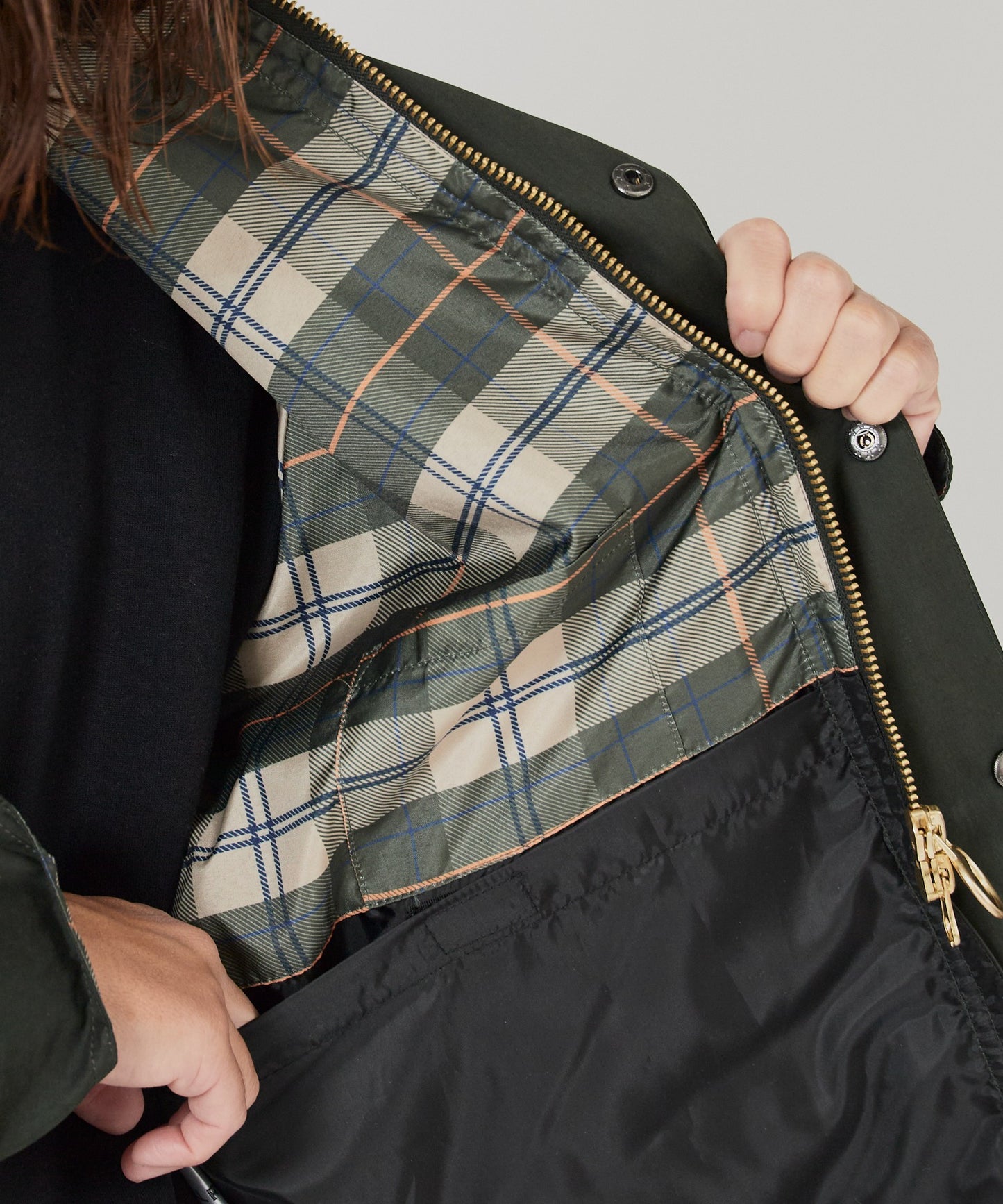 ALL RUNS / 襟コーデュロイ ピーチスキン ハンティングジャケット