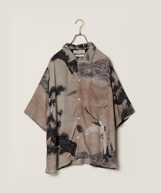 【4月旬下旬お届け】REMI RELIEF / 鶴柄アロハシャツ