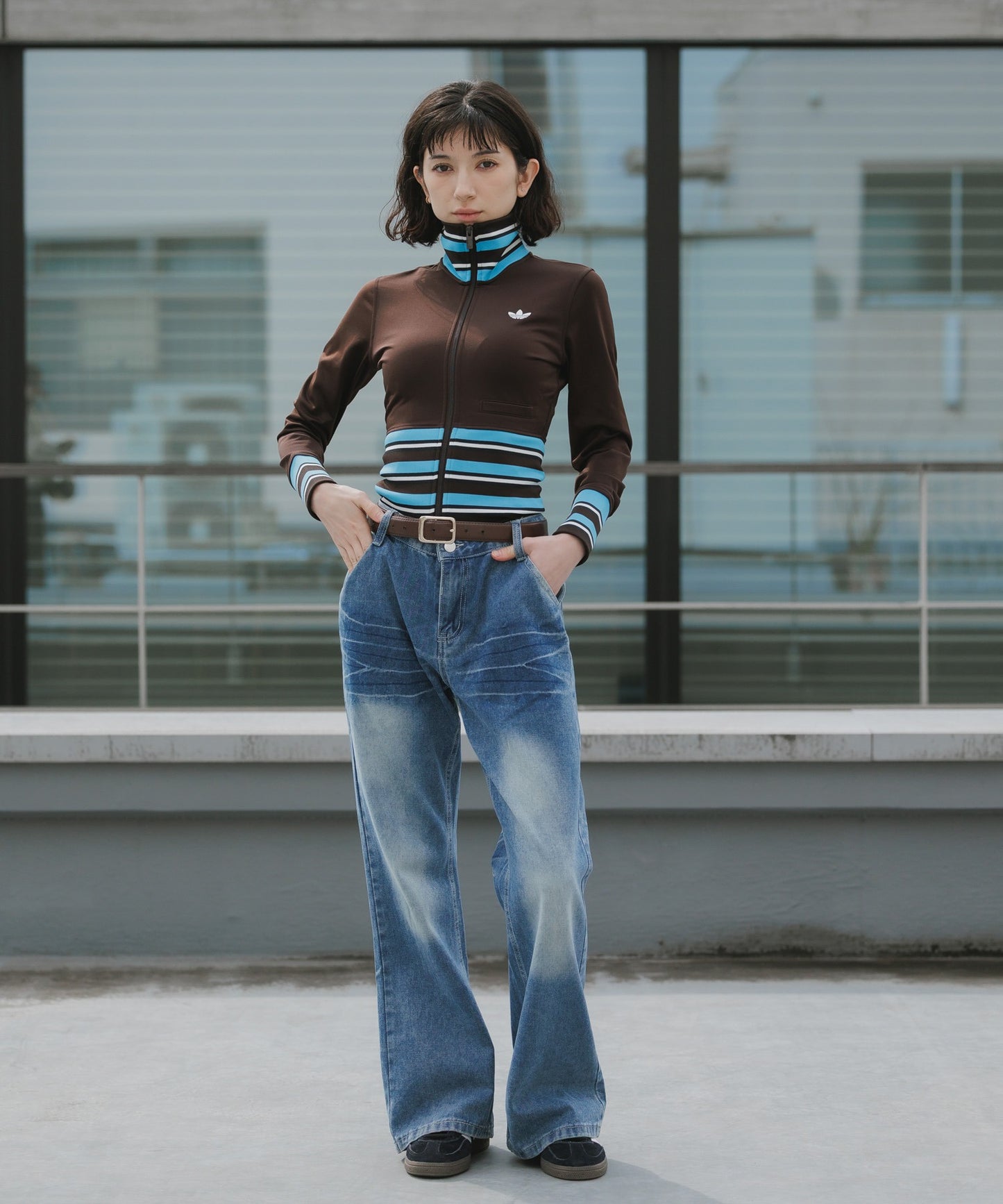 adidas / VINTAGE TRACK TOP HIGH KNITTED RIBS (WOMEN'S)