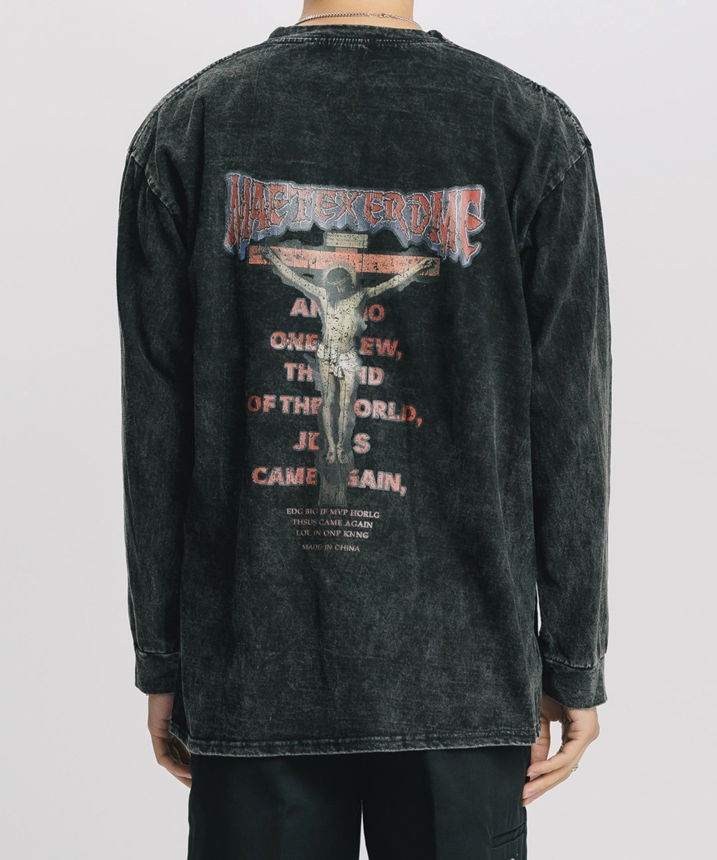 Theater code / vintage make long sleeve tee ヴィンテージメイク ロングスリーブTシャツ バックプリント