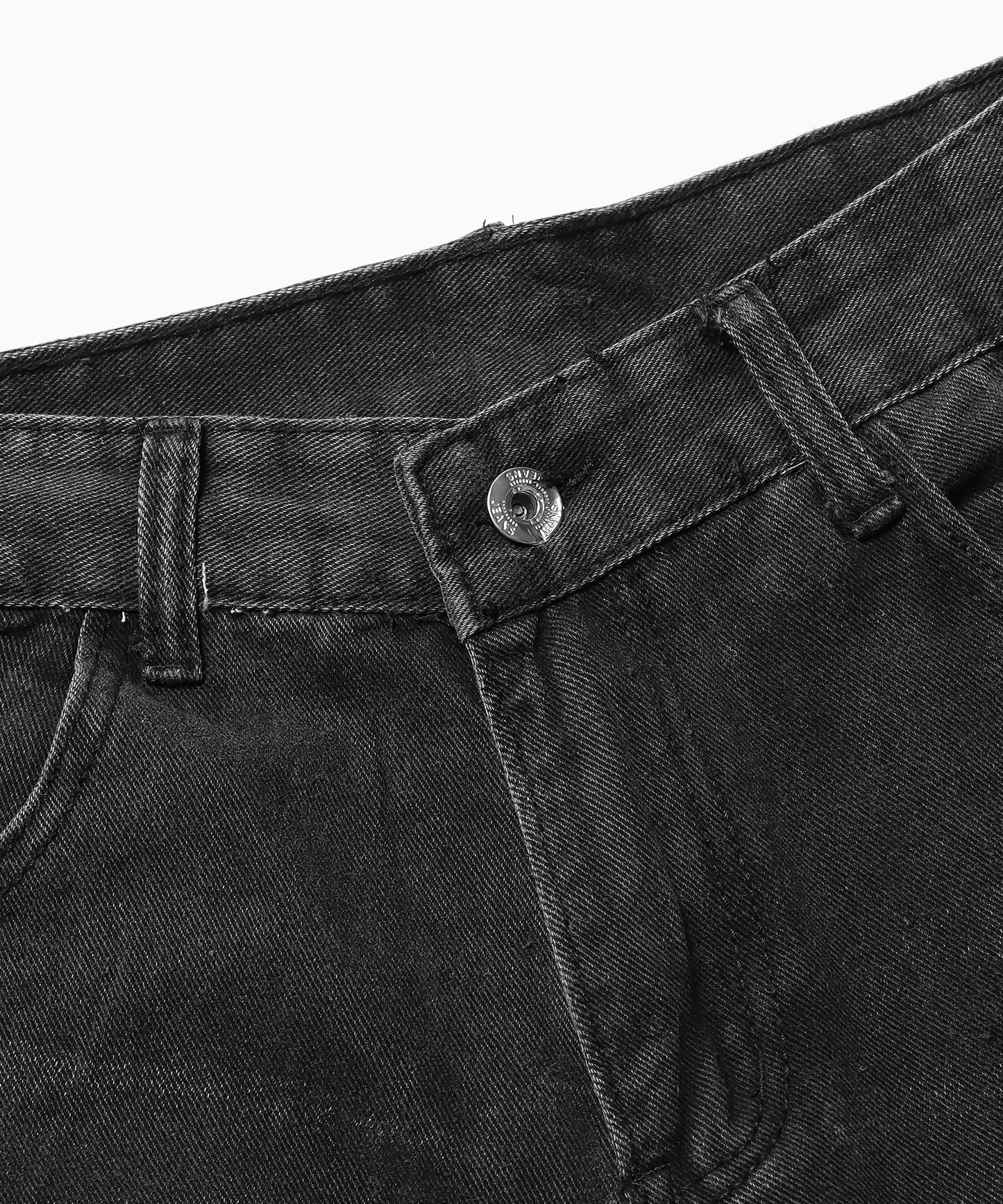 Theater code / side button damage denim pants
