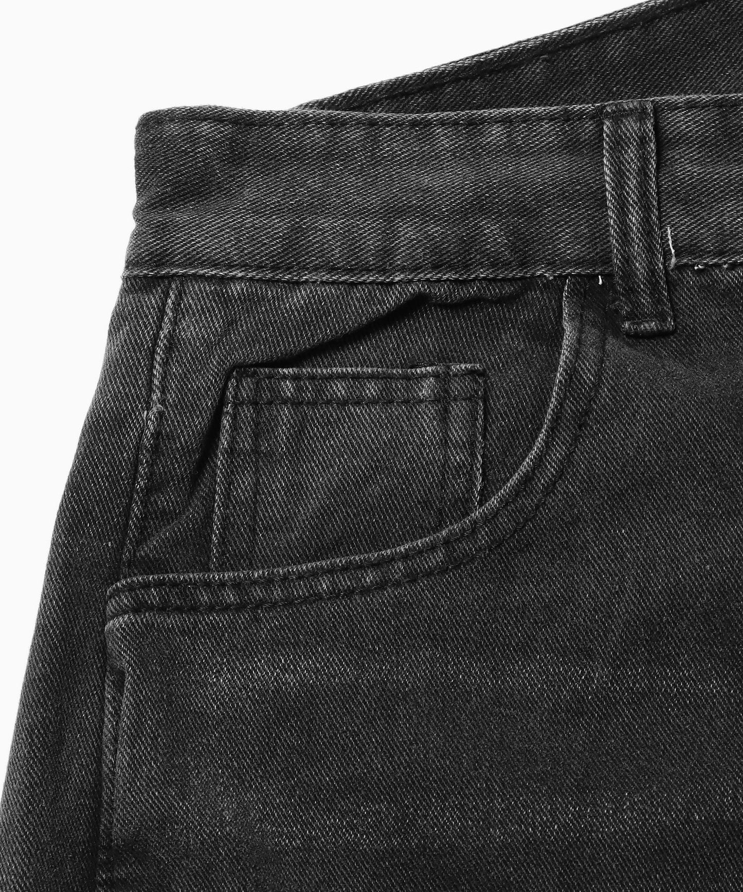 Theater code / side button damage denim pants
