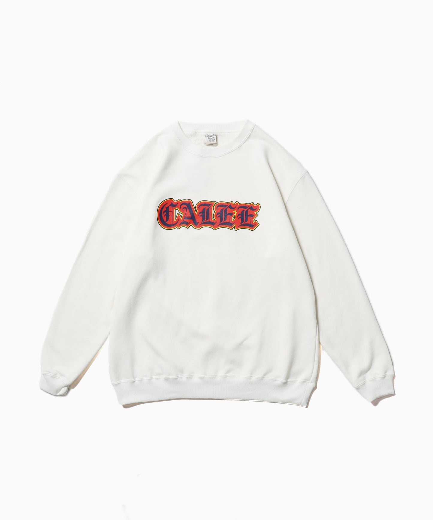 CALEE / OLD ENGLISH LOGO CREW NECK SW