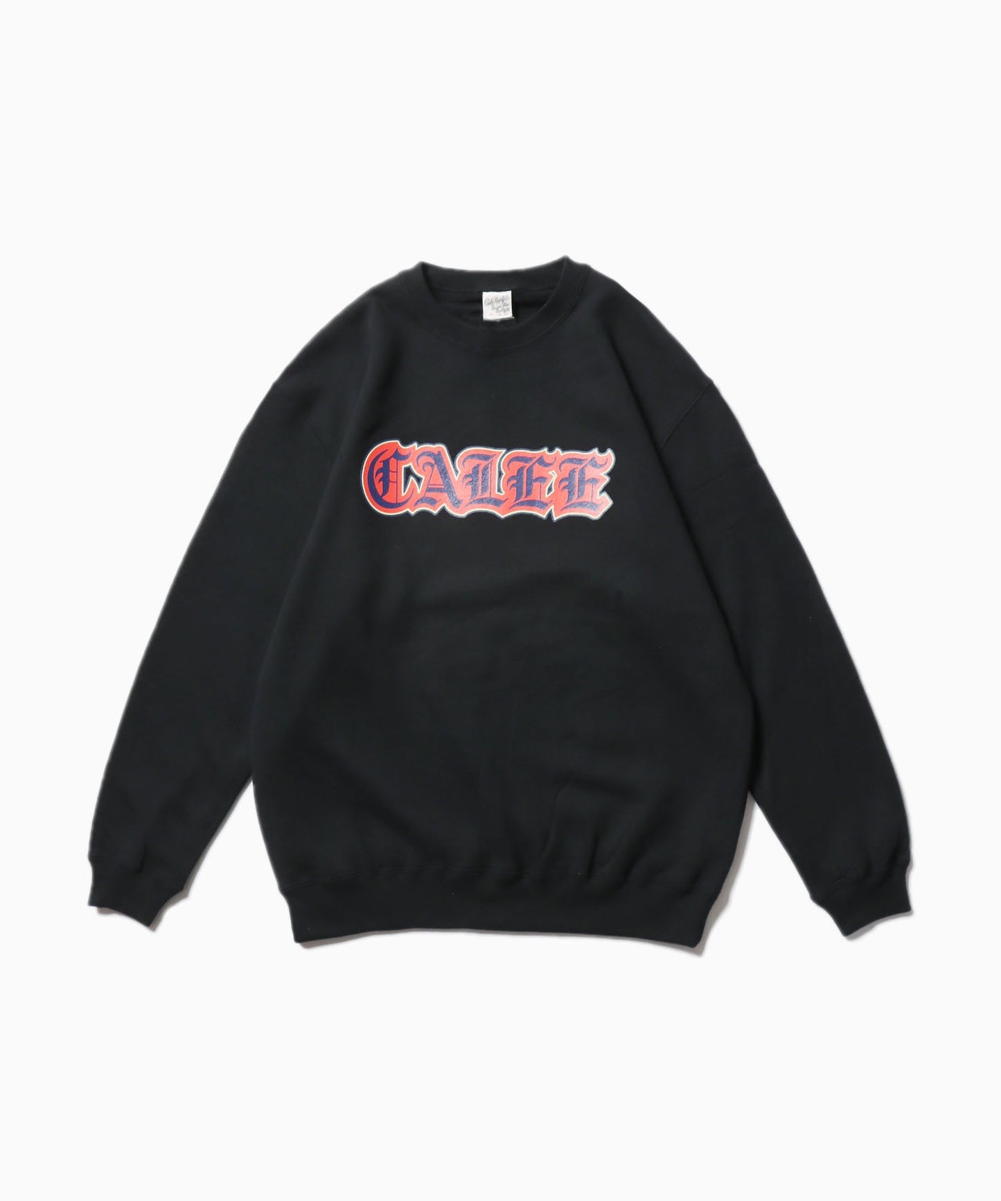 CALEE / OLD ENGLISH LOGO CREW NECK SW