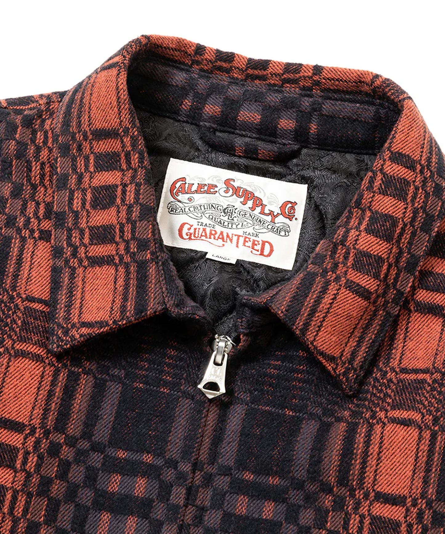 CALEE / O/S DOBBY CHECK HARRINGTON TYPE JACKET