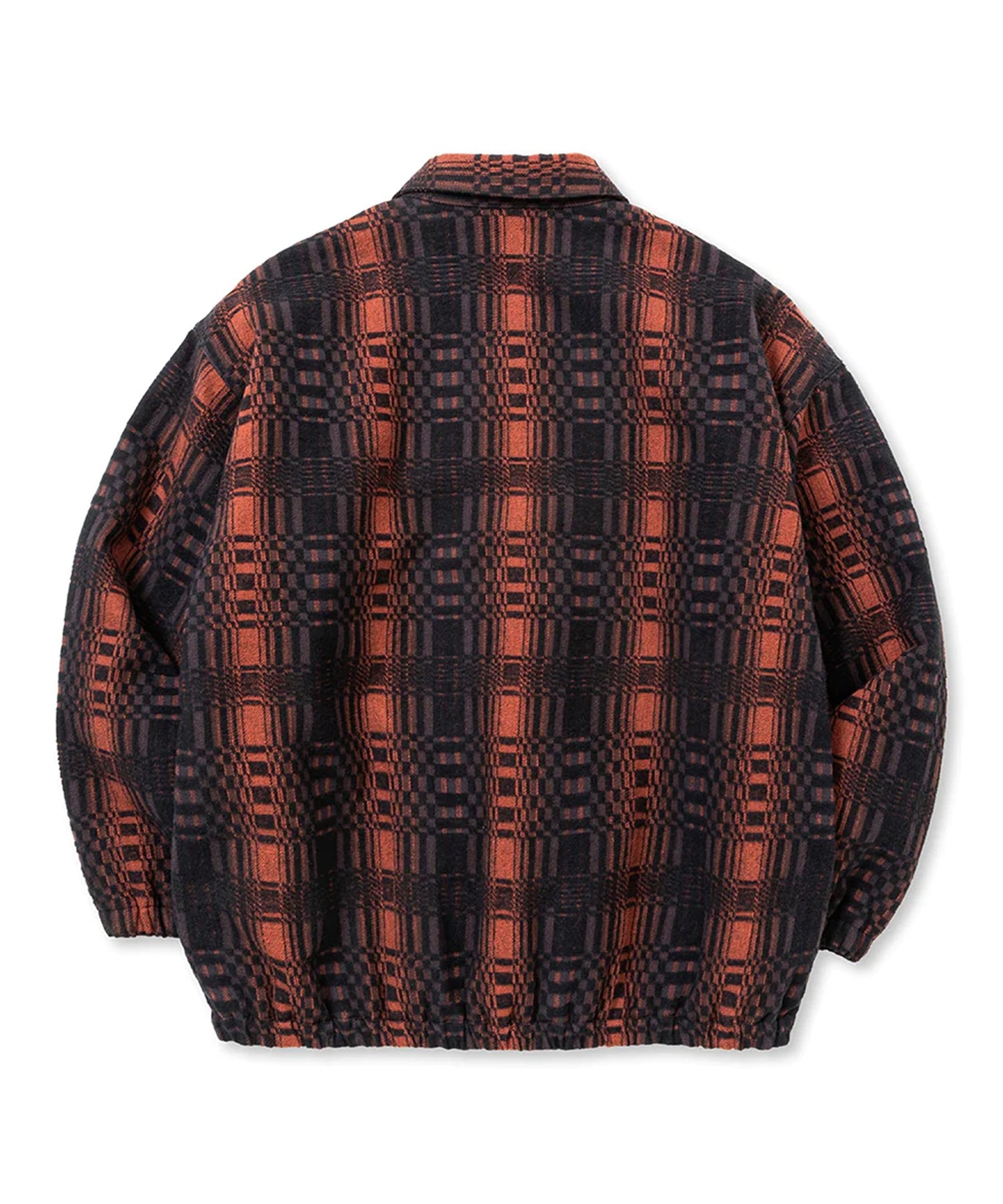 CALEE / O/S DOBBY CHECK HARRINGTON TYPE JACKET
