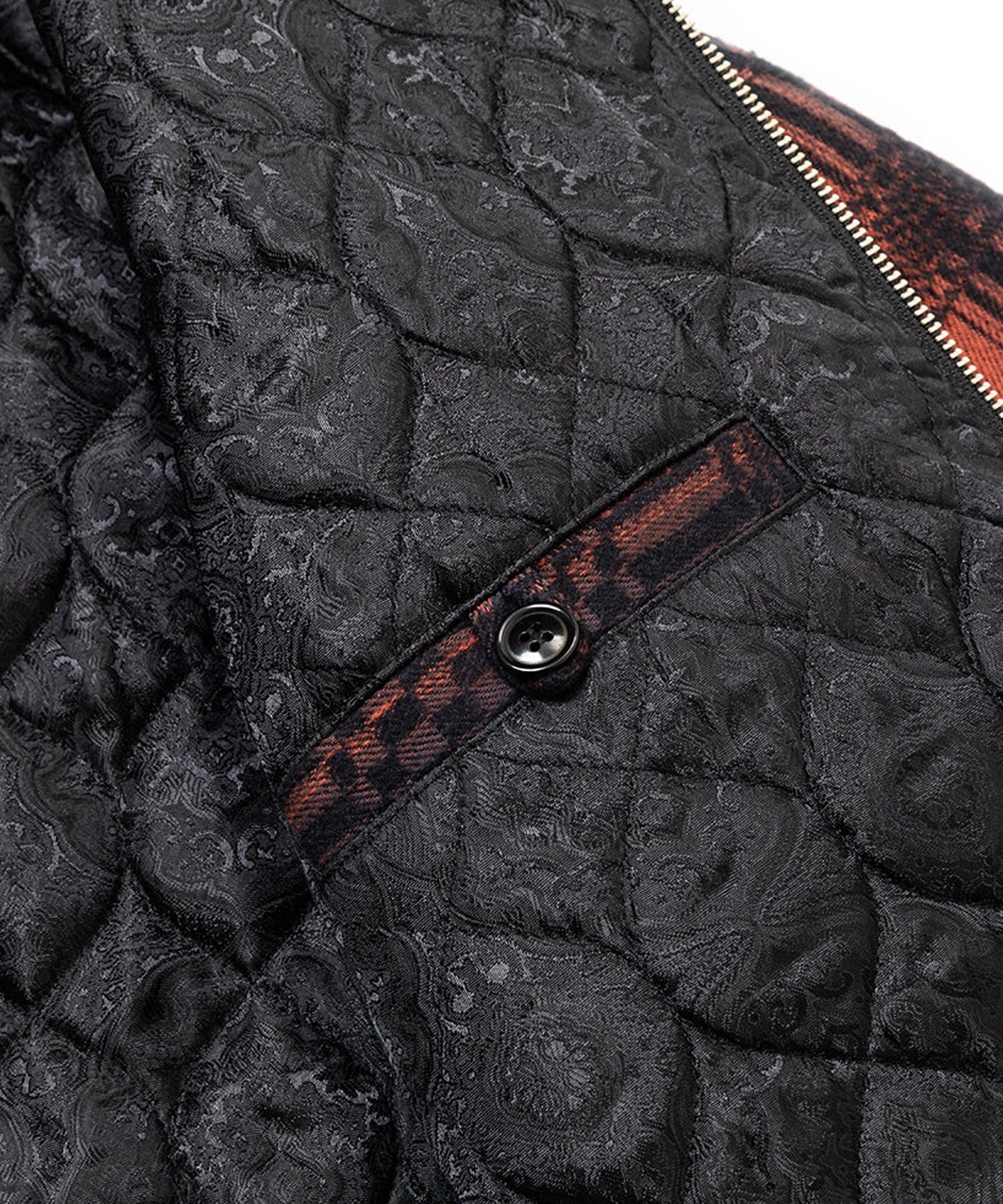 CALEE / O/S DOBBY CHECK HARRINGTON TYPE JACKET