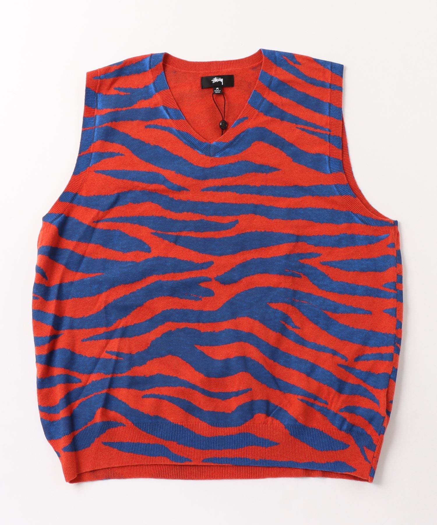 Tiger Printed Sweater Vest