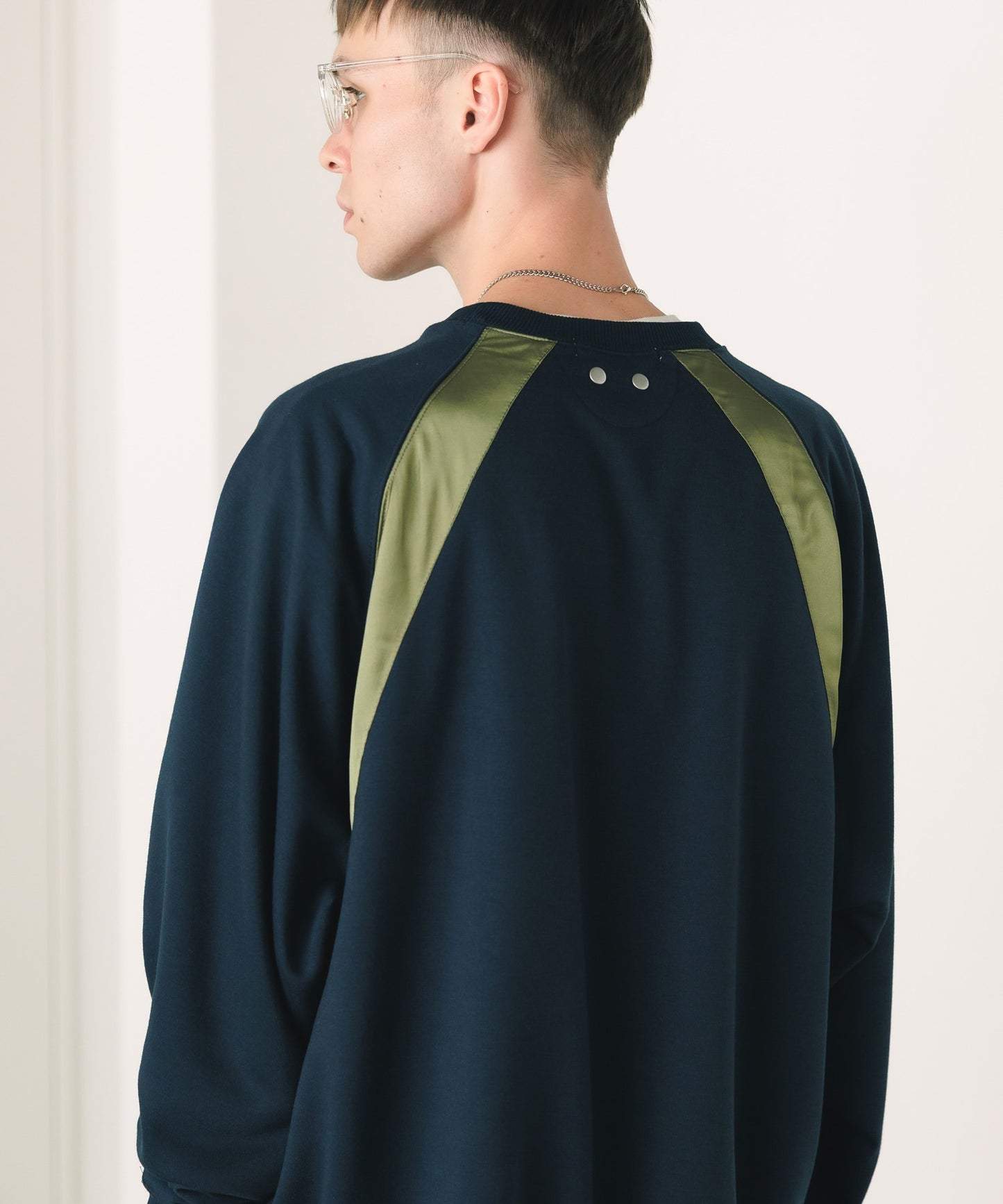 FREE MAX×陽世 Raglan Sleeve Switcing Crew