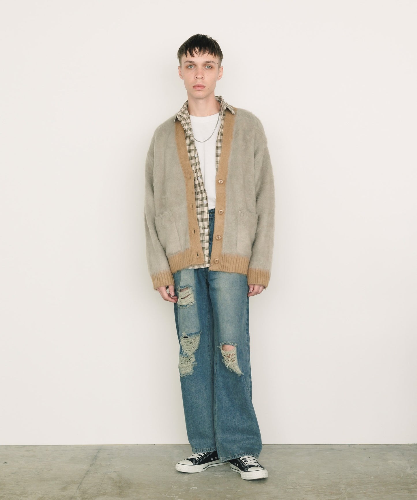 FREE MAX×陽世 Mohair Like Knit Cardigan