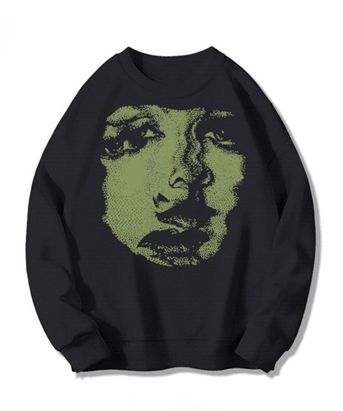 Theater code / big face print sweat ビッグ フェイス プリント クルーネックスウェット