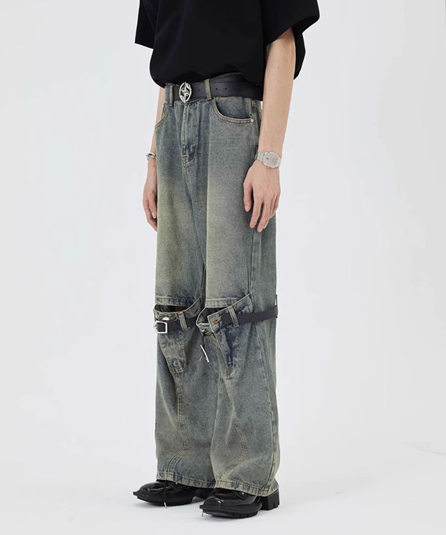 Theater code / buckle design denim pants バックルデザイン デニムパンツ
