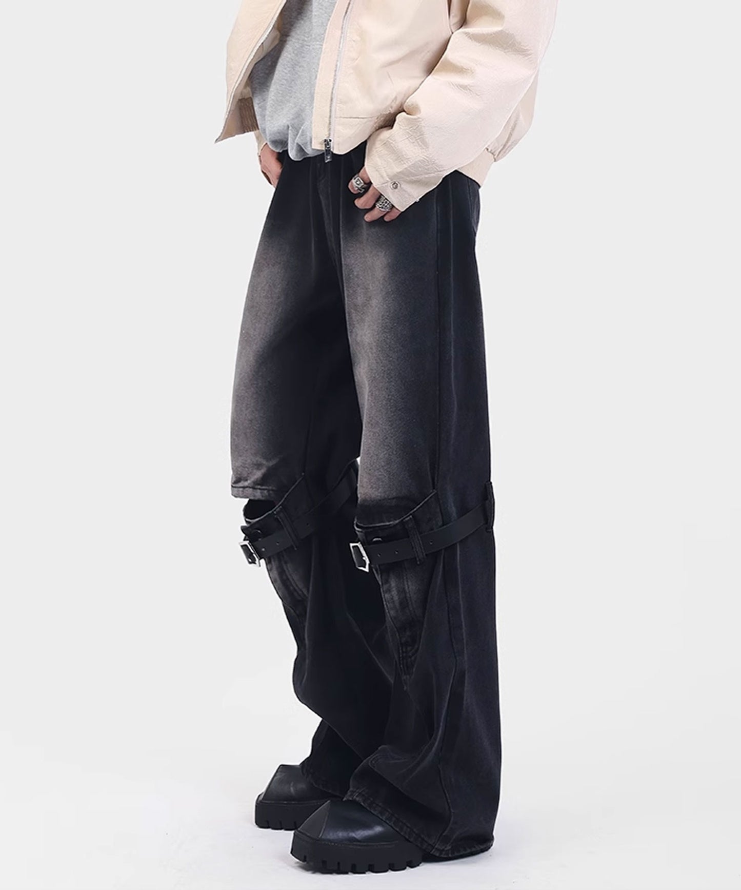 Theater code / buckle design denim pants バックルデザイン デニムパンツ