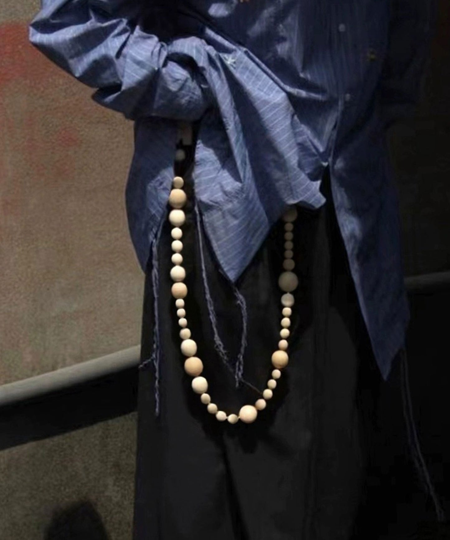 Theater code / wood beads wallet chain ウッドビーズ ウォレットチェーン