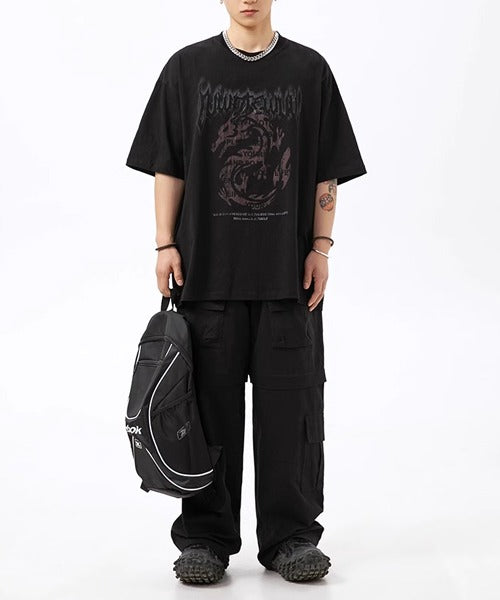 Theater code / dragon print tee shirt