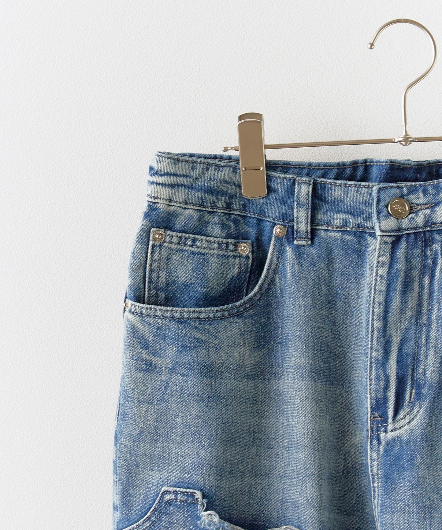 Theater code:damage denim pant ランダムダメージ デニム パンツ