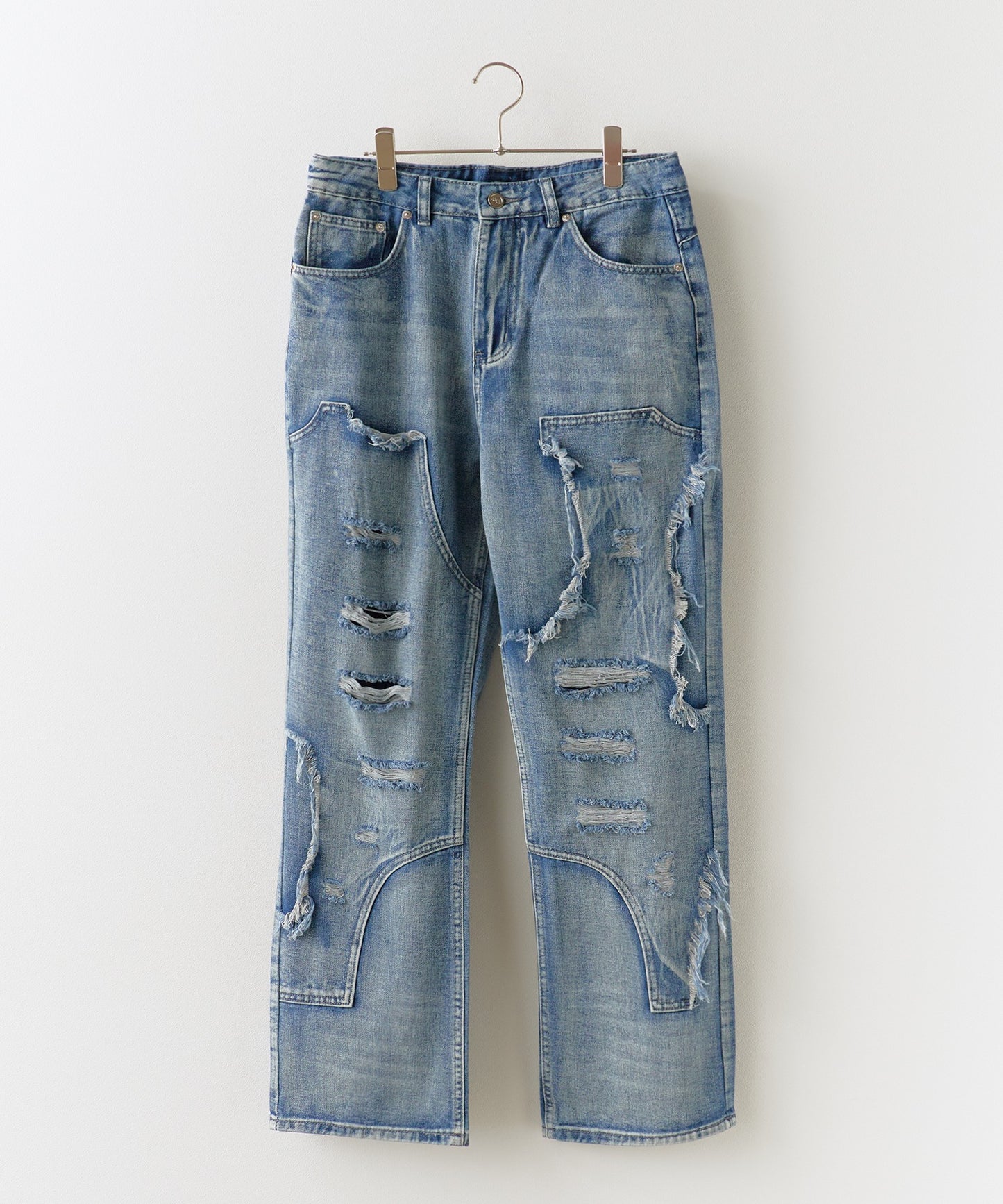 Theater code:damage denim pant ランダムダメージ デニム パンツ