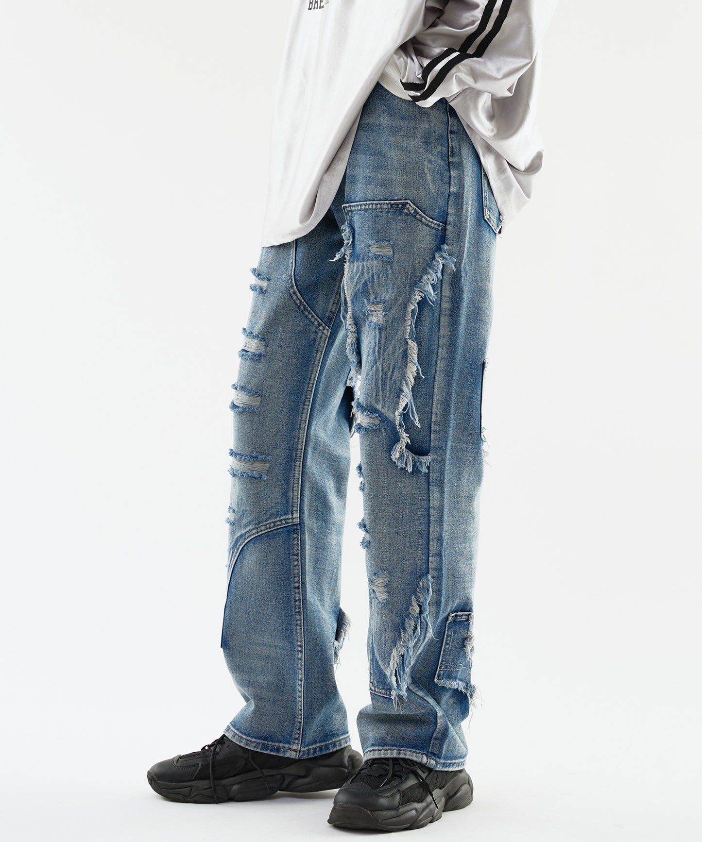 Theater code:damage denim pant ランダムダメージ デニム パンツ