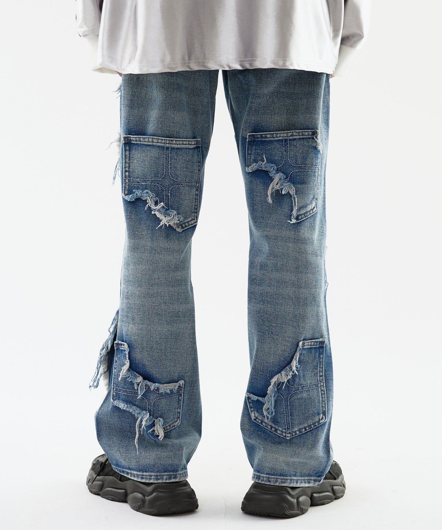 Theater code:damage denim pant ランダムダメージ デニム パンツ