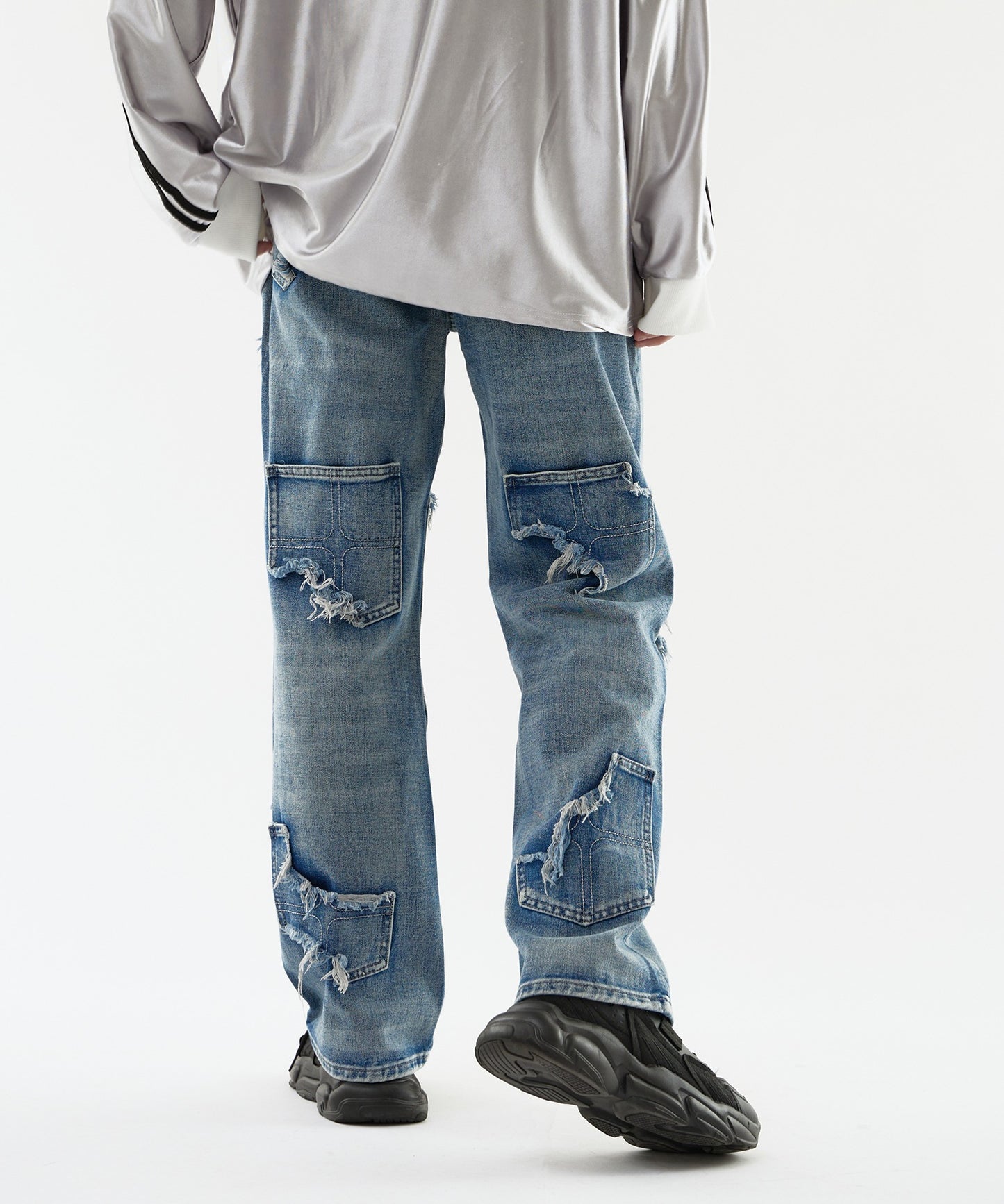 Theater code:damage denim pant ランダムダメージ デニム パンツ