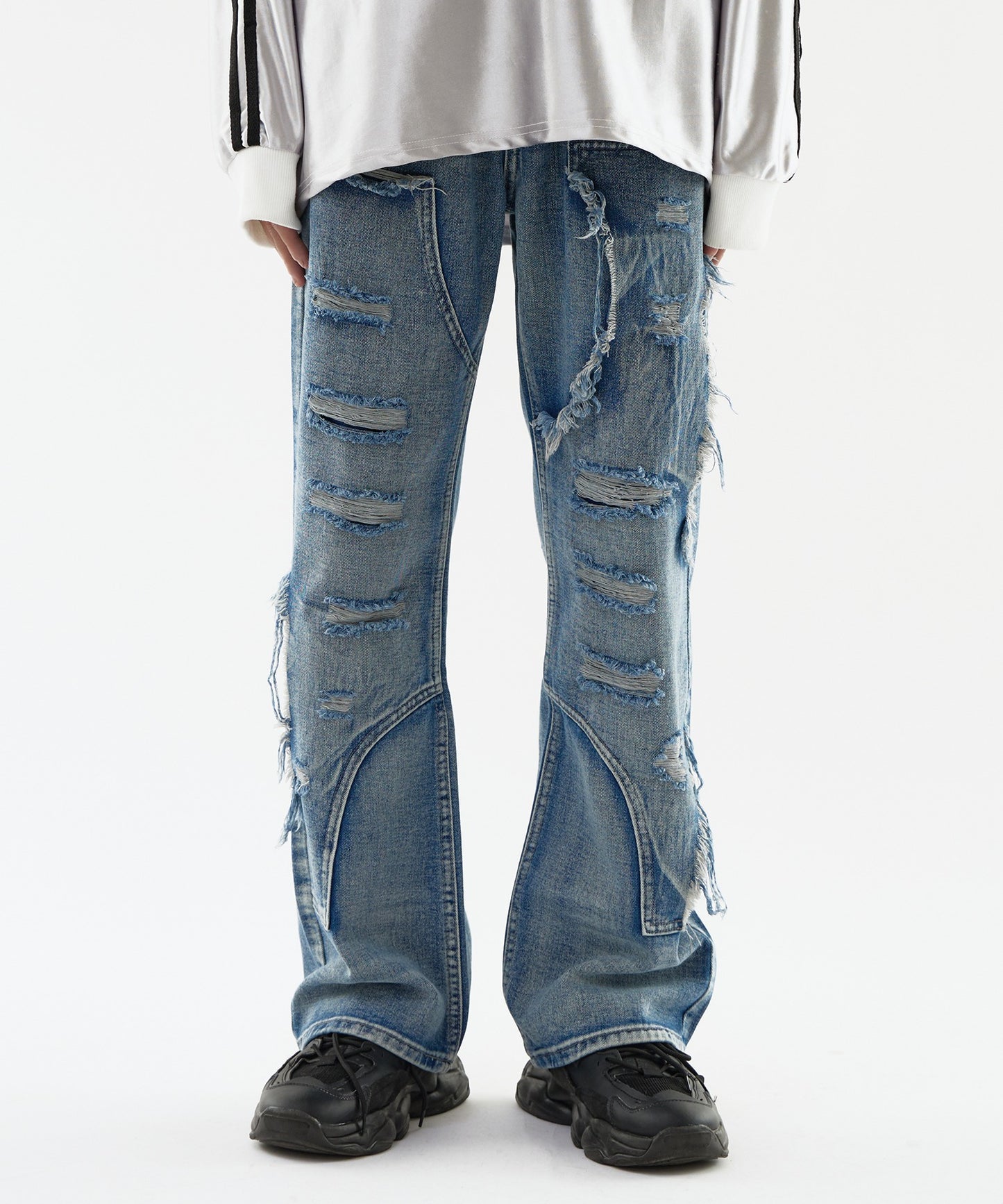 Theater code:damage denim pant ランダムダメージ デニム パンツ
