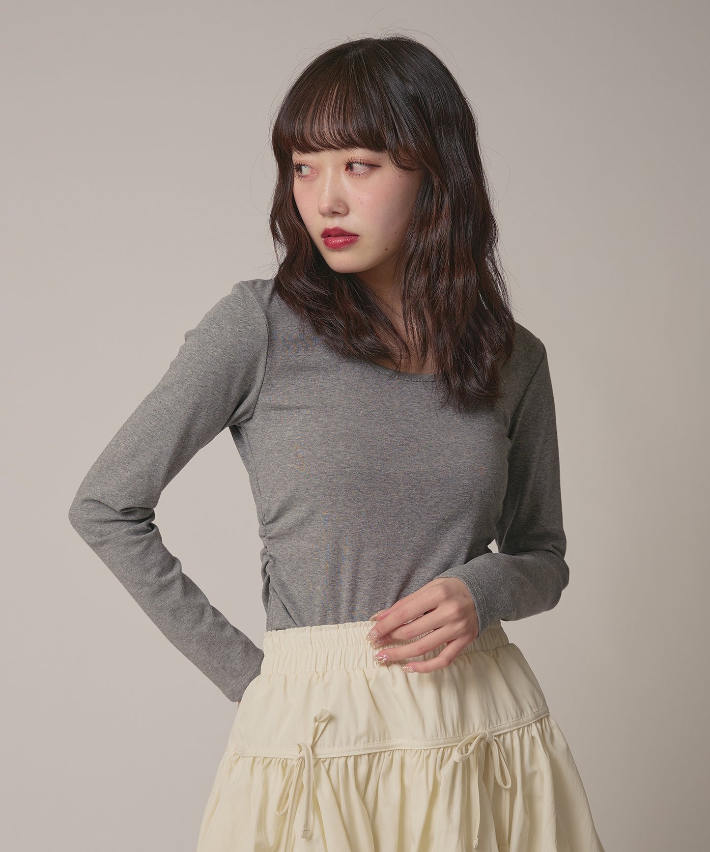 AO.2 / Side Gather Lace Tops