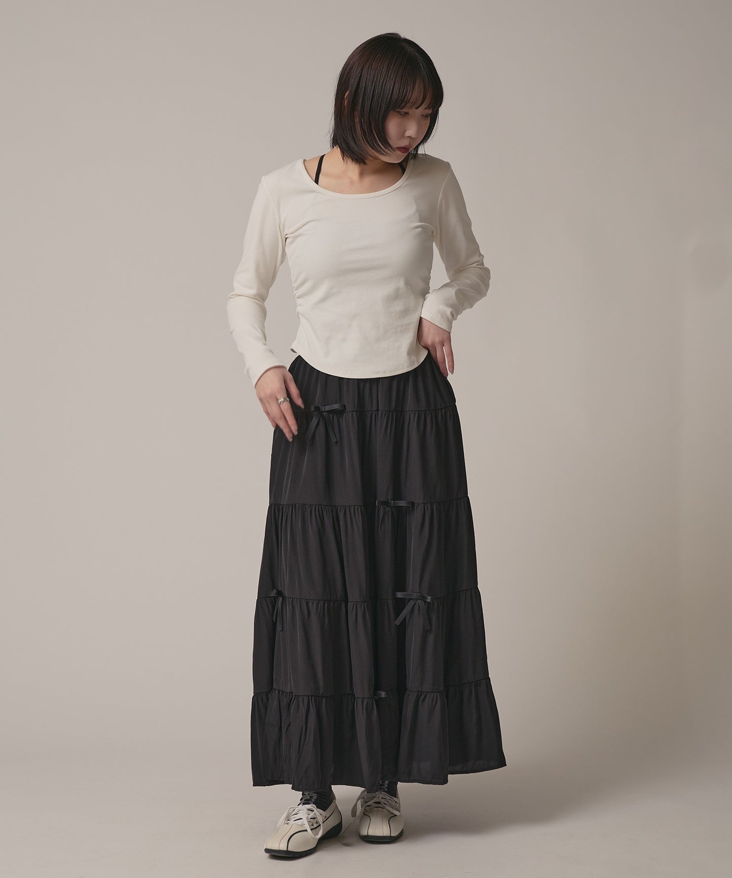 AO.2 / Side Gather Lace Tops