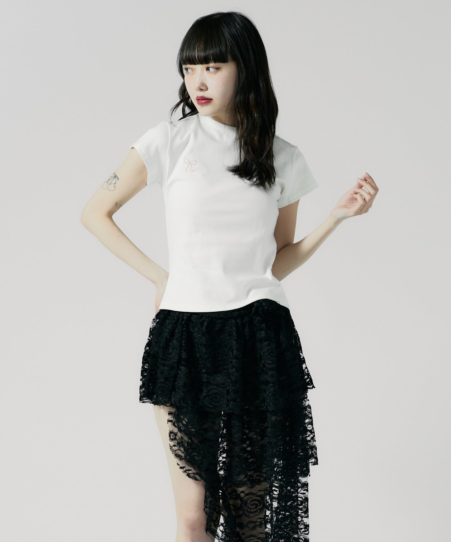 Chick / Ribbon Logo Tight TEE リボンロゴ タイトTシャツ