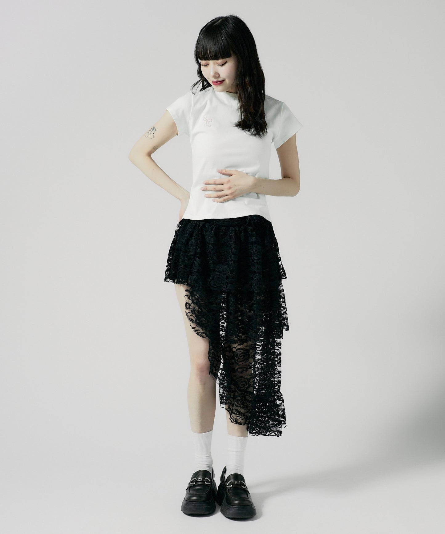Chick / Ribbon Logo Tight TEE リボンロゴ タイトTシャツ