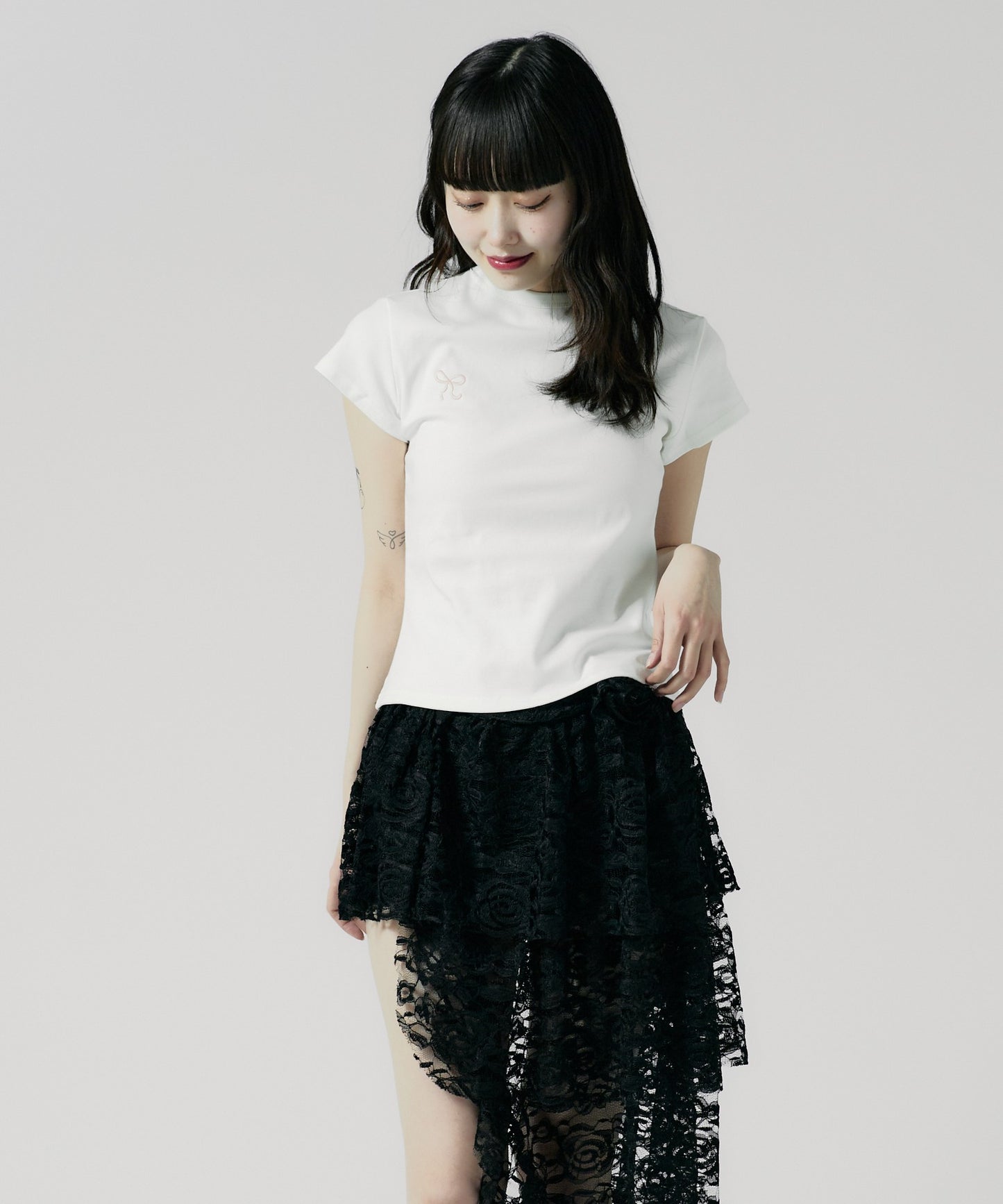Chick / Ribbon Logo Tight TEE リボンロゴ タイトTシャツ