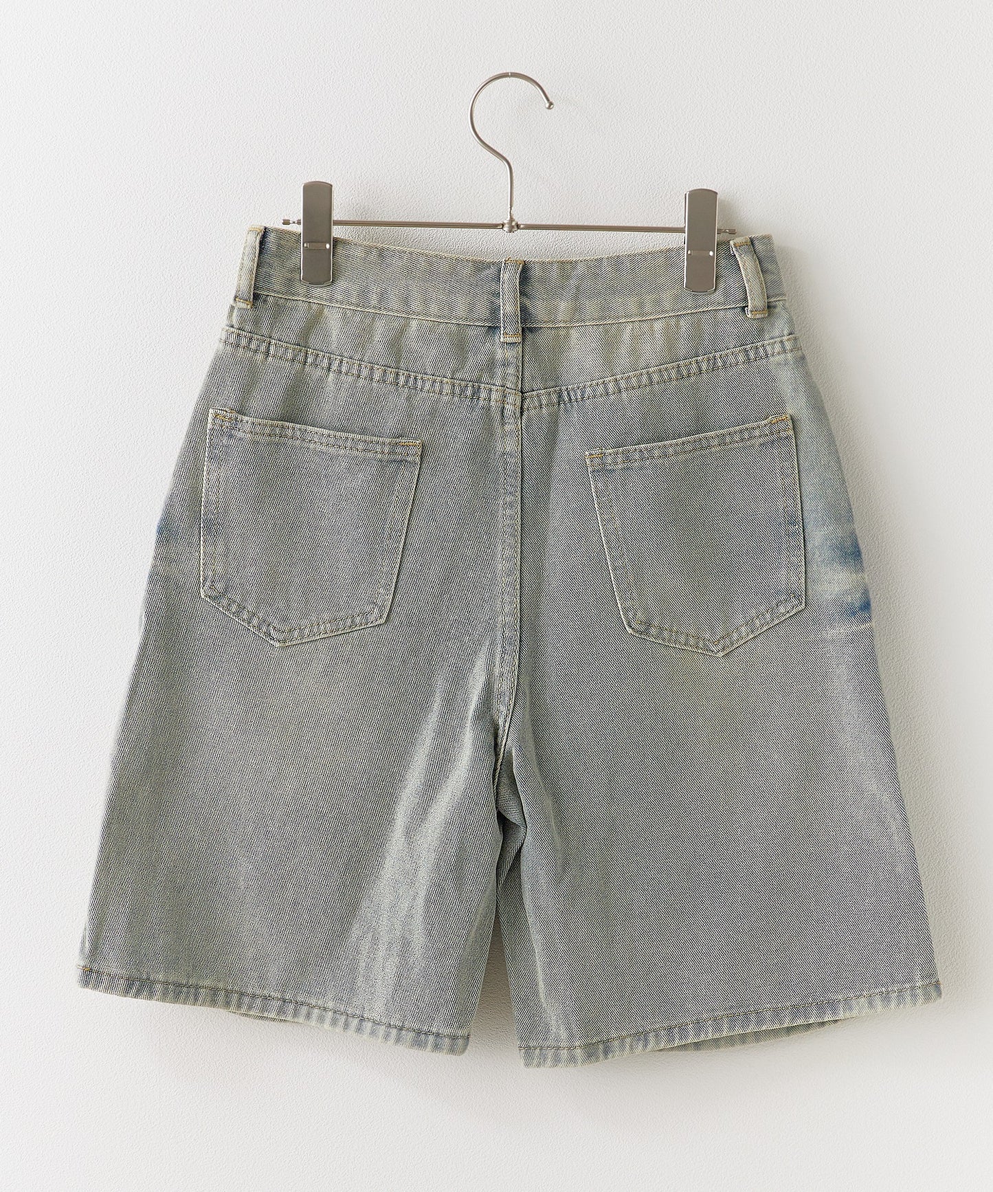 Chick / Damage Denim Half Pants ヴィンテージデニム風 ダメージ加工パンツ
