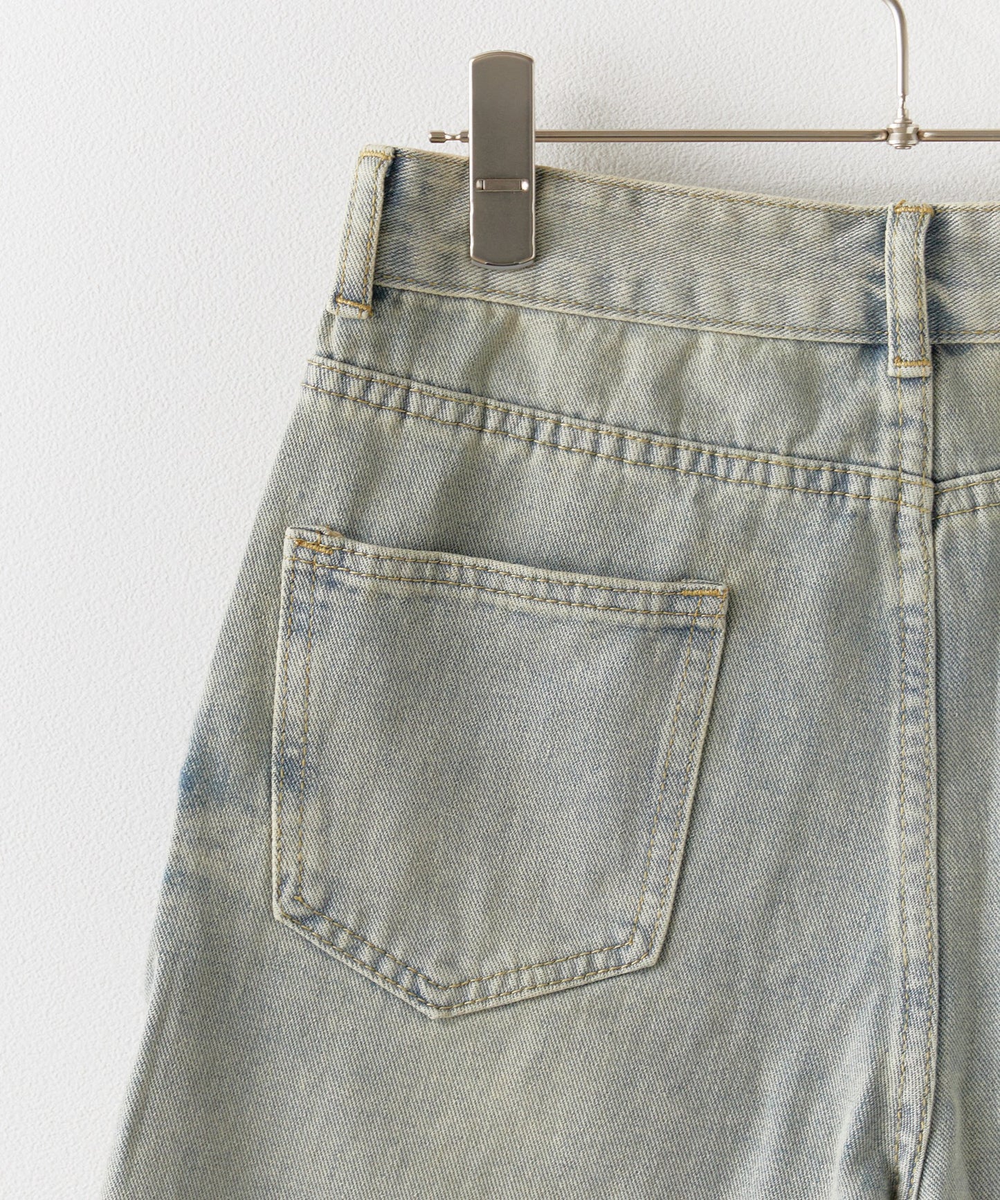 Chick / Damage Denim Half Pants ヴィンテージデニム風 ダメージ加工パンツ