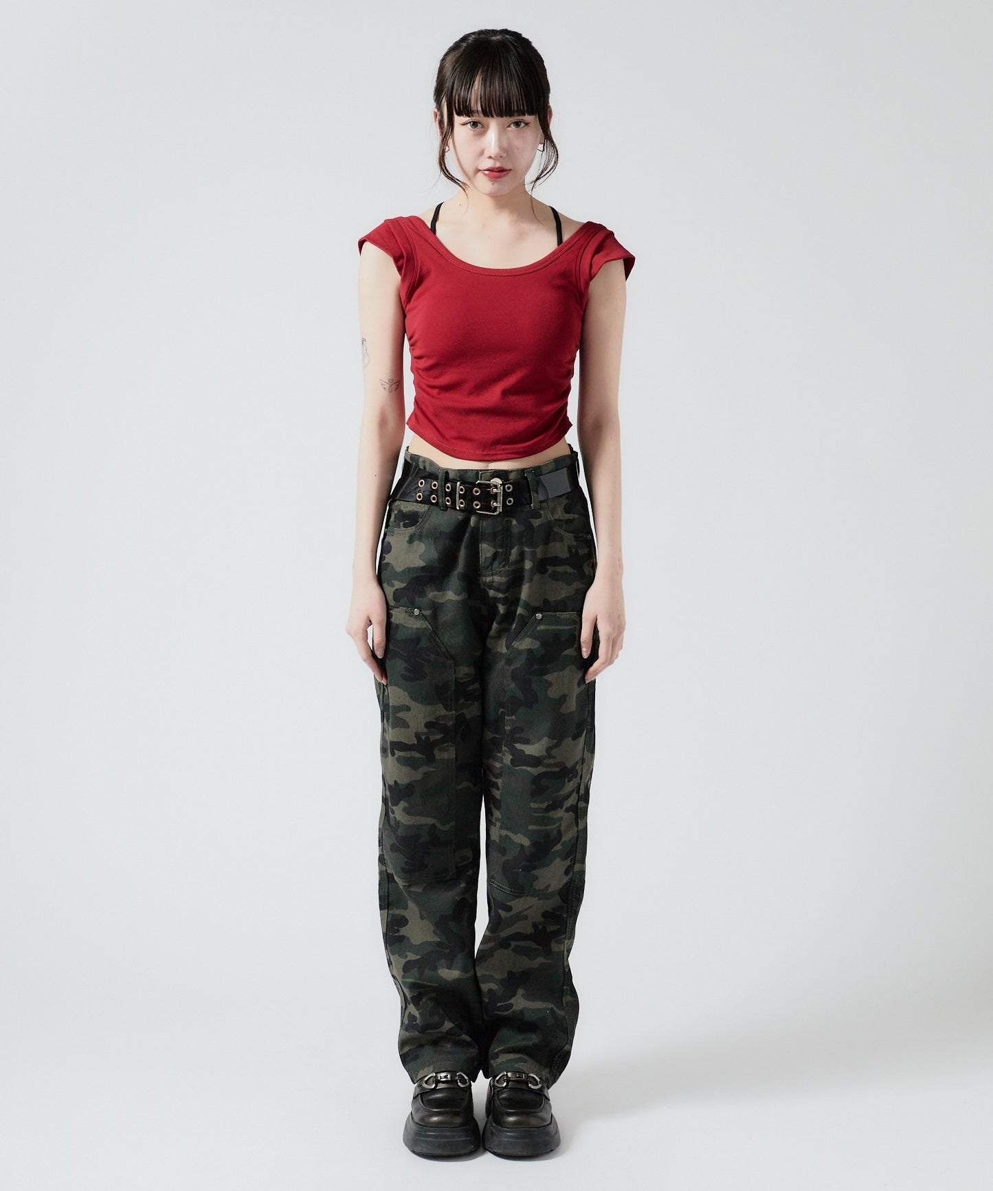 Chick / Double Knee Wide Camo Pattern Pants ダブルニー カモ柄 ワイドパンツ