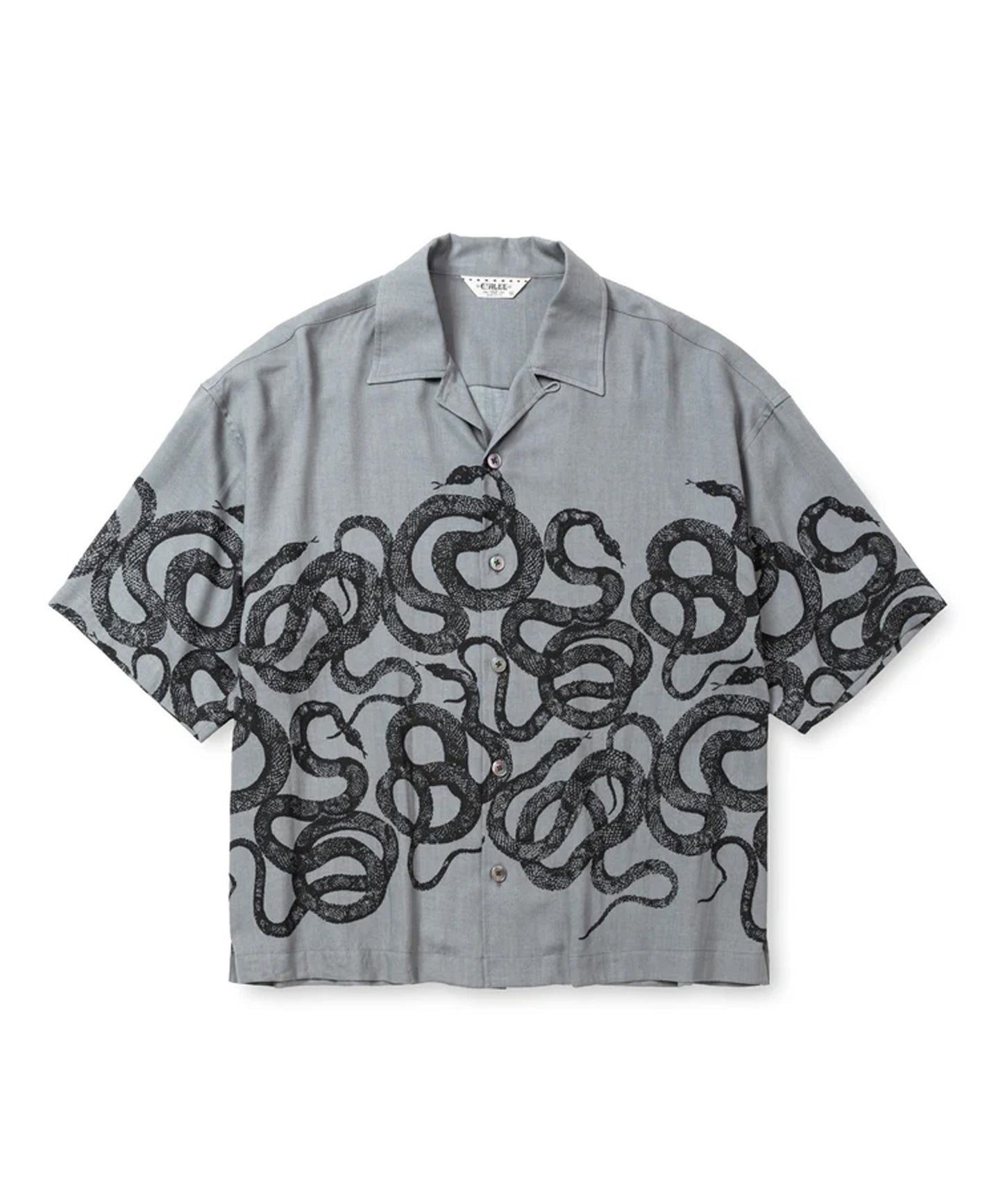 CALEE / 5SLEEVES DROP SHOULDER SH SNAKE PATTERN