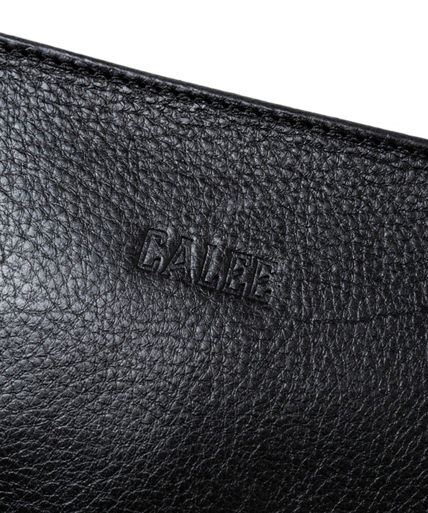 CALEE | STUDS LEATHER ZIP POUCH スタッズレザージップポーチ