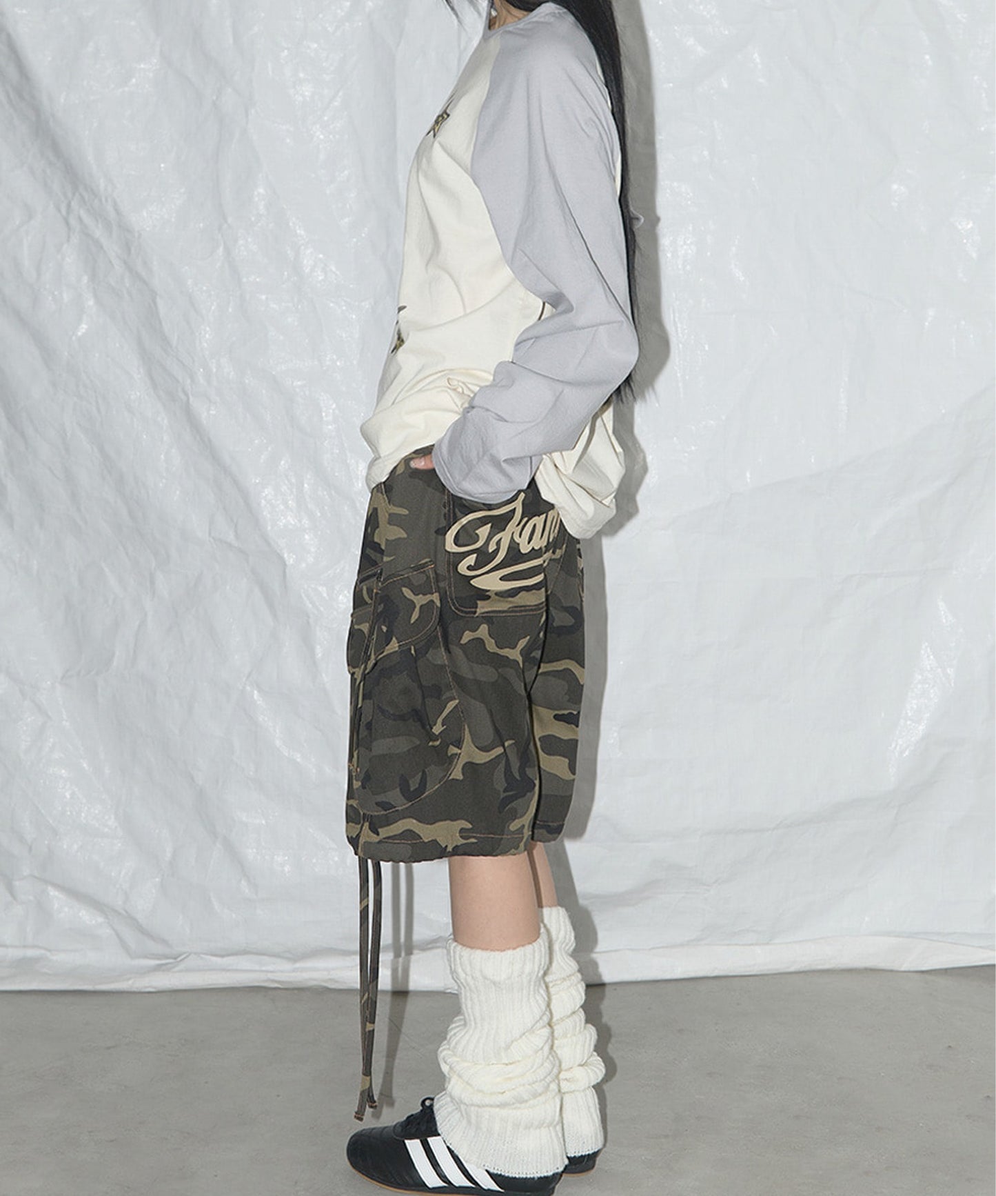 FANCY CLUB / CARGO LETTERING BERMUDA PANTS