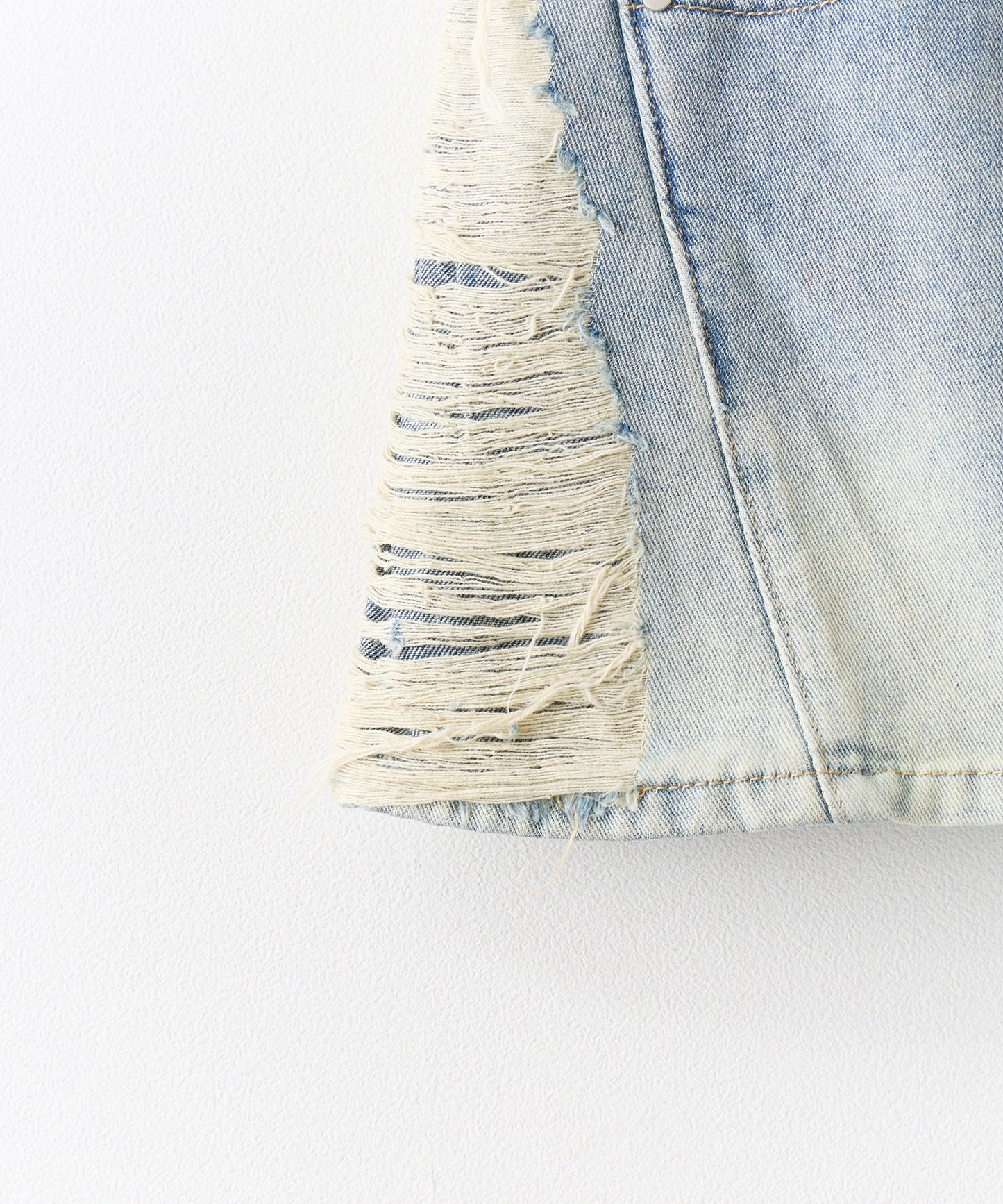 CHICK / Side Damage Denim Mini Skirt