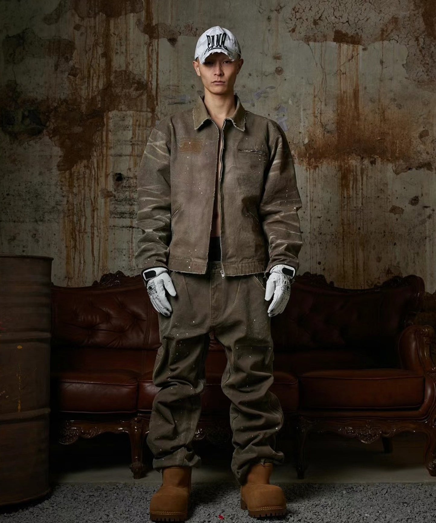 PANQ / PANQ 2025 THE ROSE BLOOMING AT THE MUZZLE DETORIT DENIM SET ジャケット