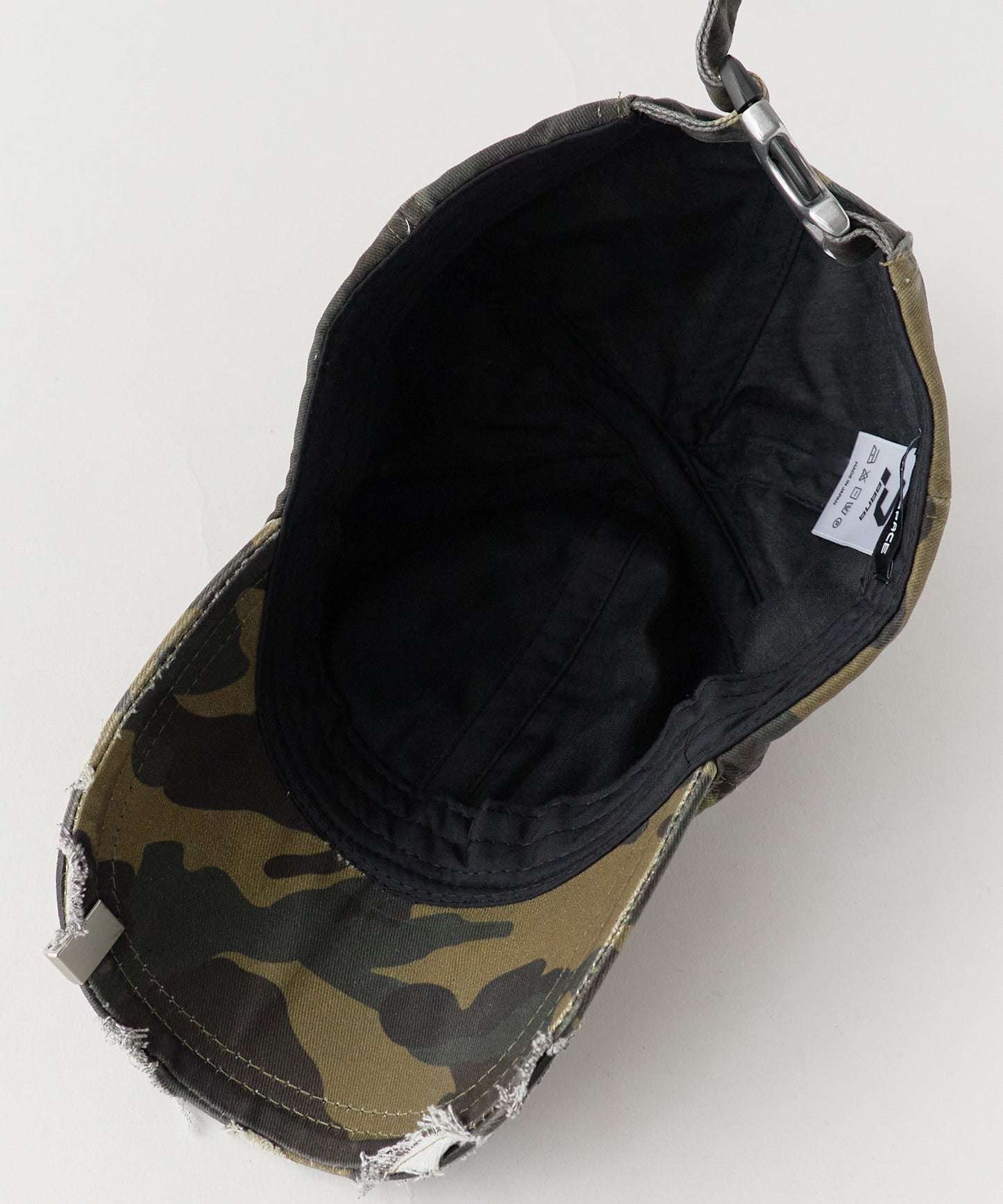 PANQ / 2024FW PIN-ATTACHED DESTORYED CAMO CAPS キャップ