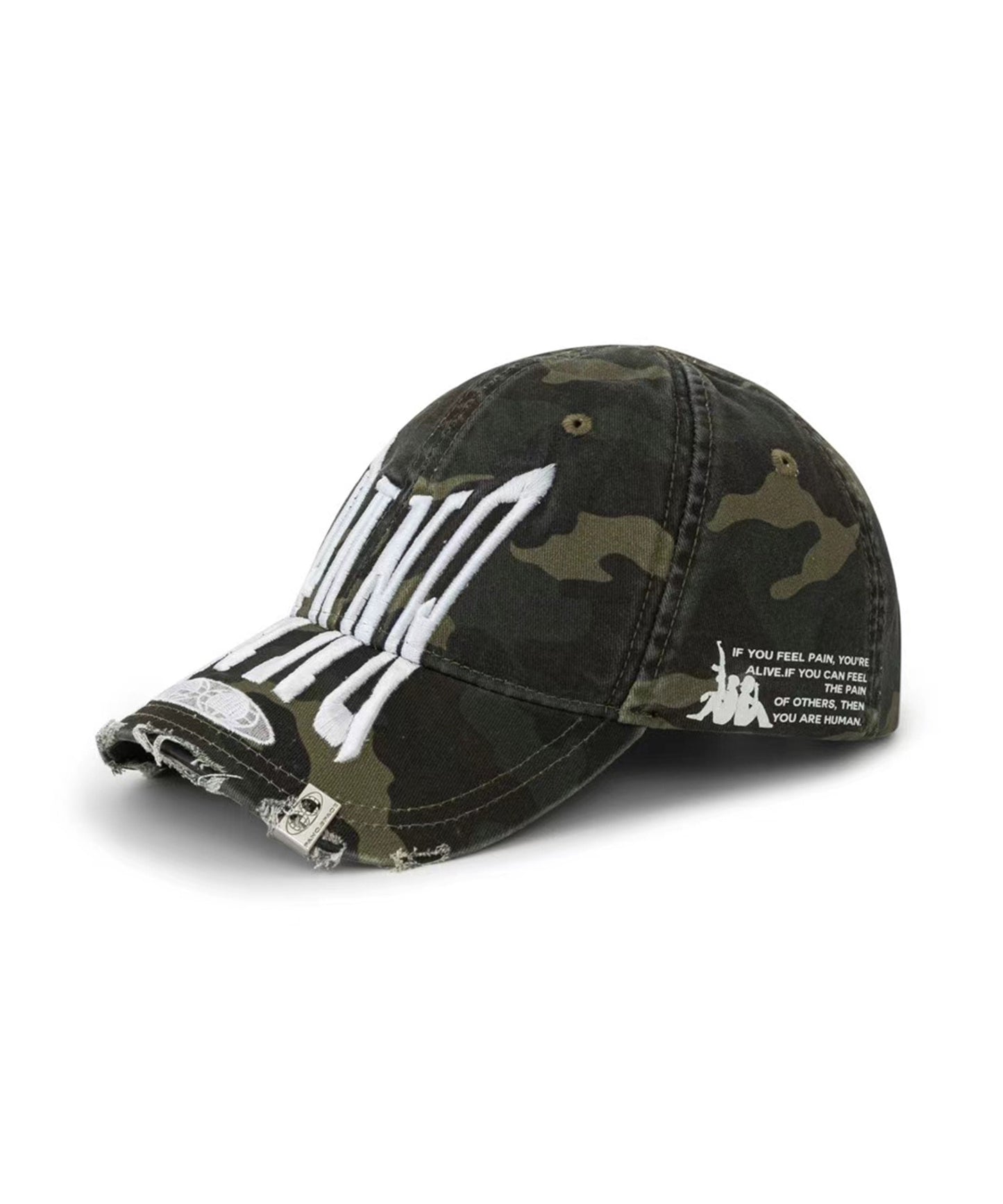 PANQ / 2024FW PIN-ATTACHED DESTORYED CAMO CAPS キャップ