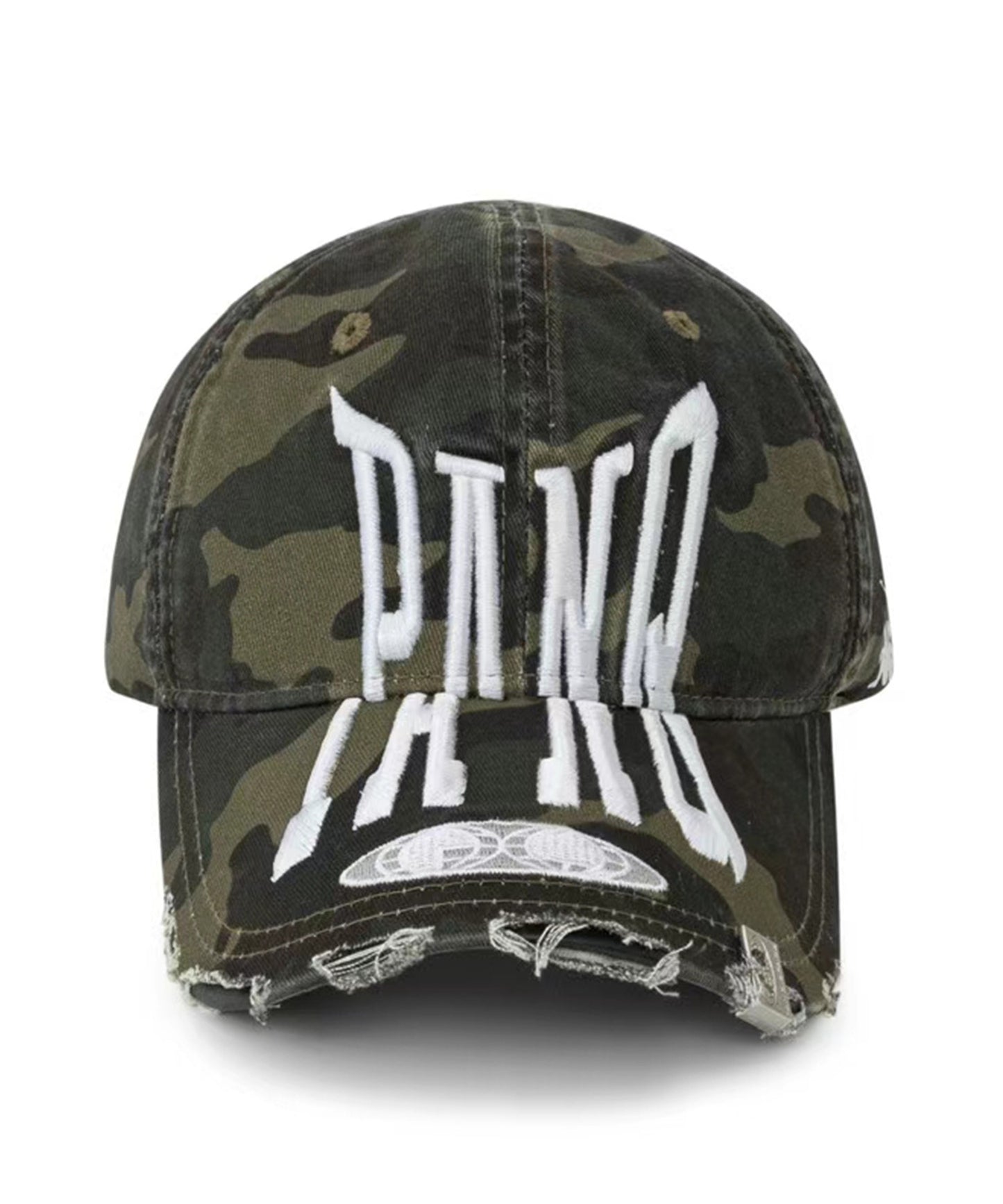 PANQ / 2024FW PIN-ATTACHED DESTORYED CAMO CAPS キャップ
