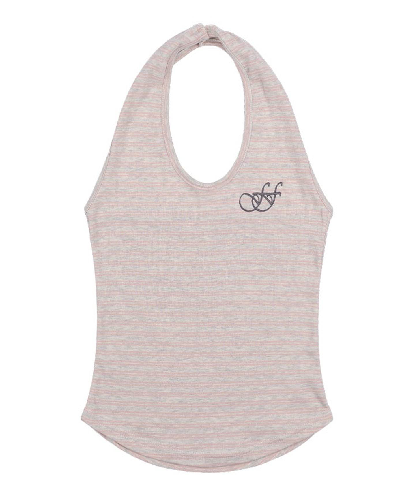 FANCY CLUB / Stripe Open-back Halterneck ホールターネック トップス