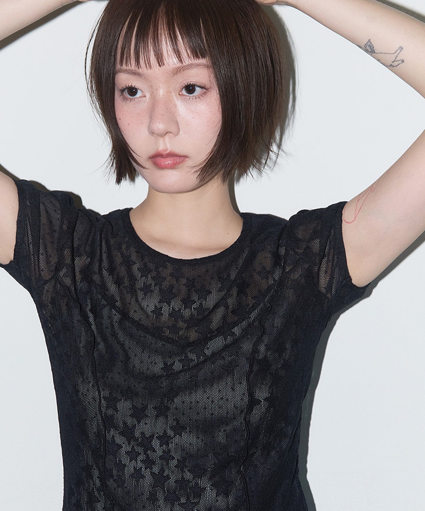 FANCY CLUB / Wave Puff Lace Tee