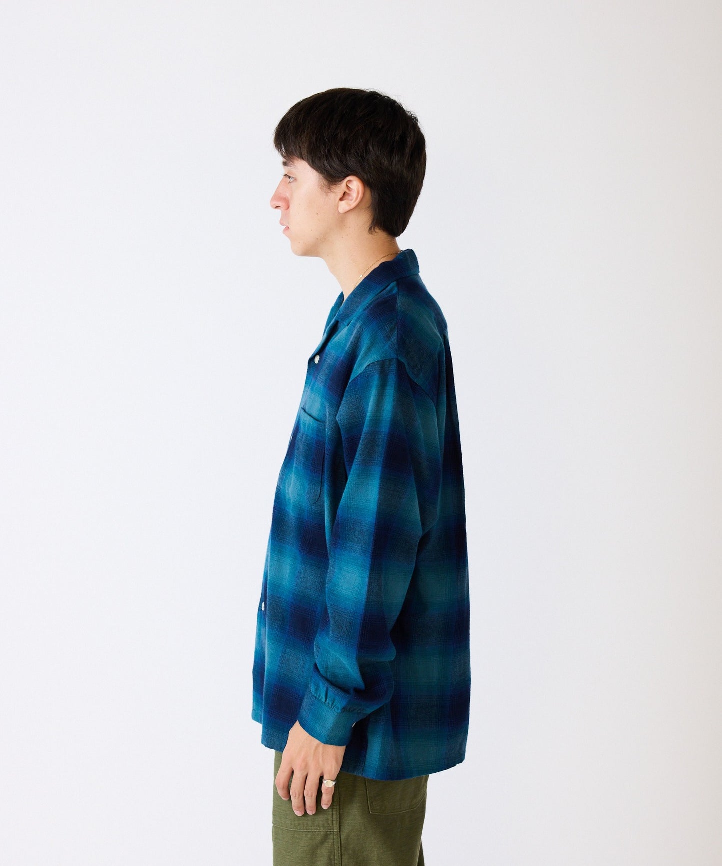 【予約】FIVE BROTHER / CHECK ONE-OP SHIRTS オープンカラーシャツ