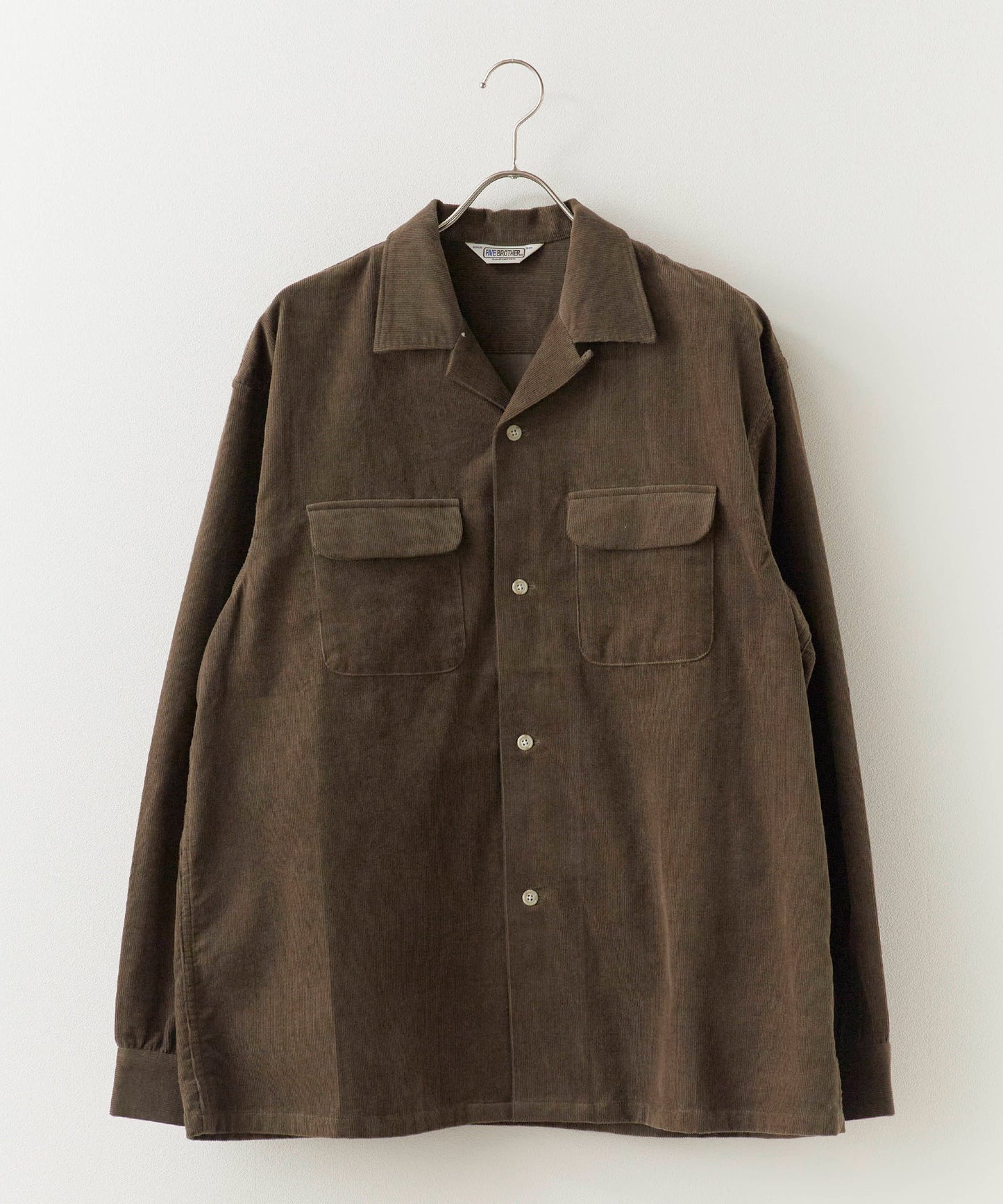 【予約】FIVE BROTHER / CORDUROY ONE-OP SHIRTS オープンカラーシャツ