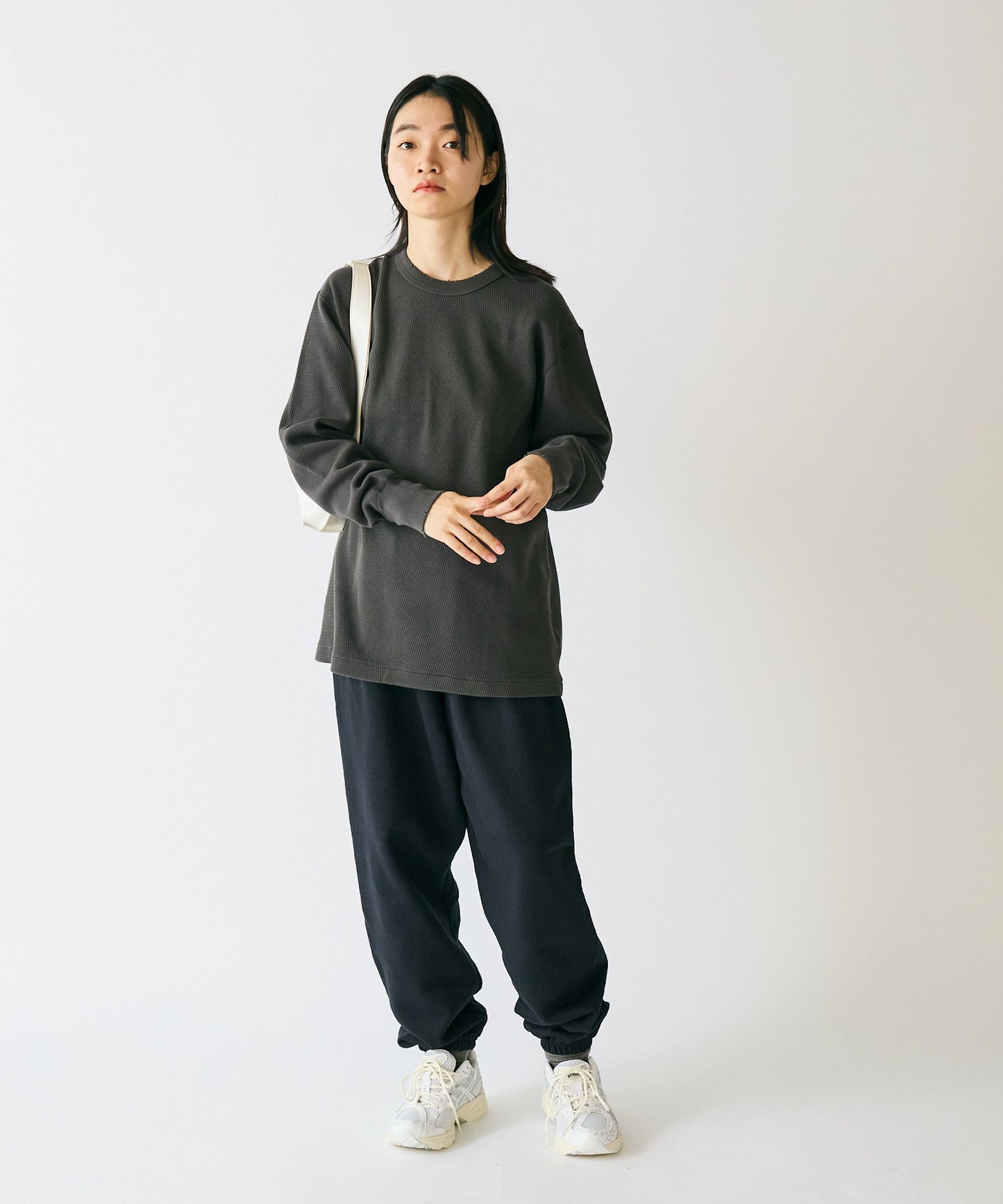 Healthknit / Thermal King Raschel Honeycomb Crew Damage L/S サーマルトップス