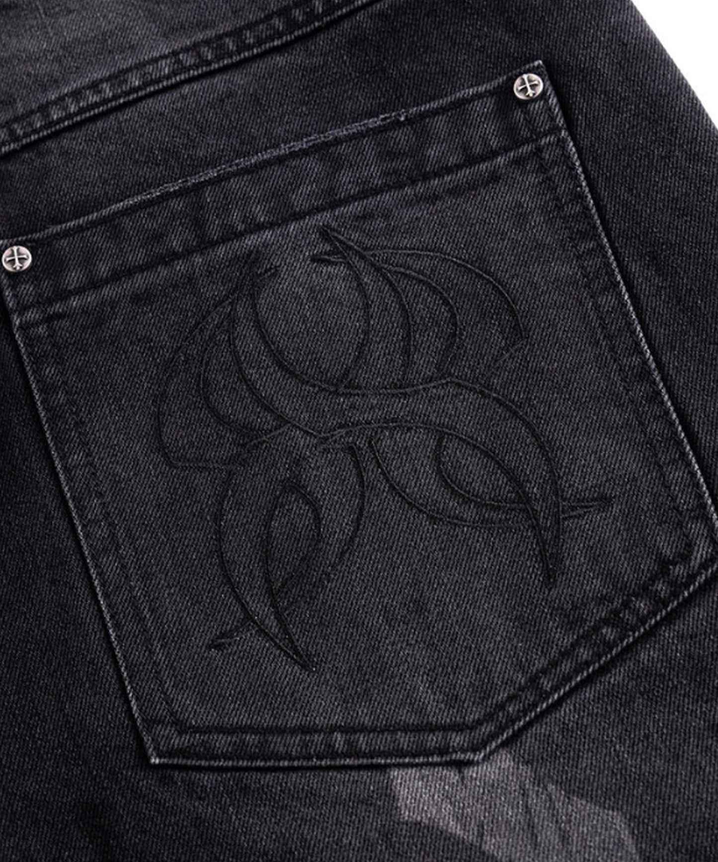 SUPPLIER / Vintage Wash Tribal Double Knee Baggy Jeans