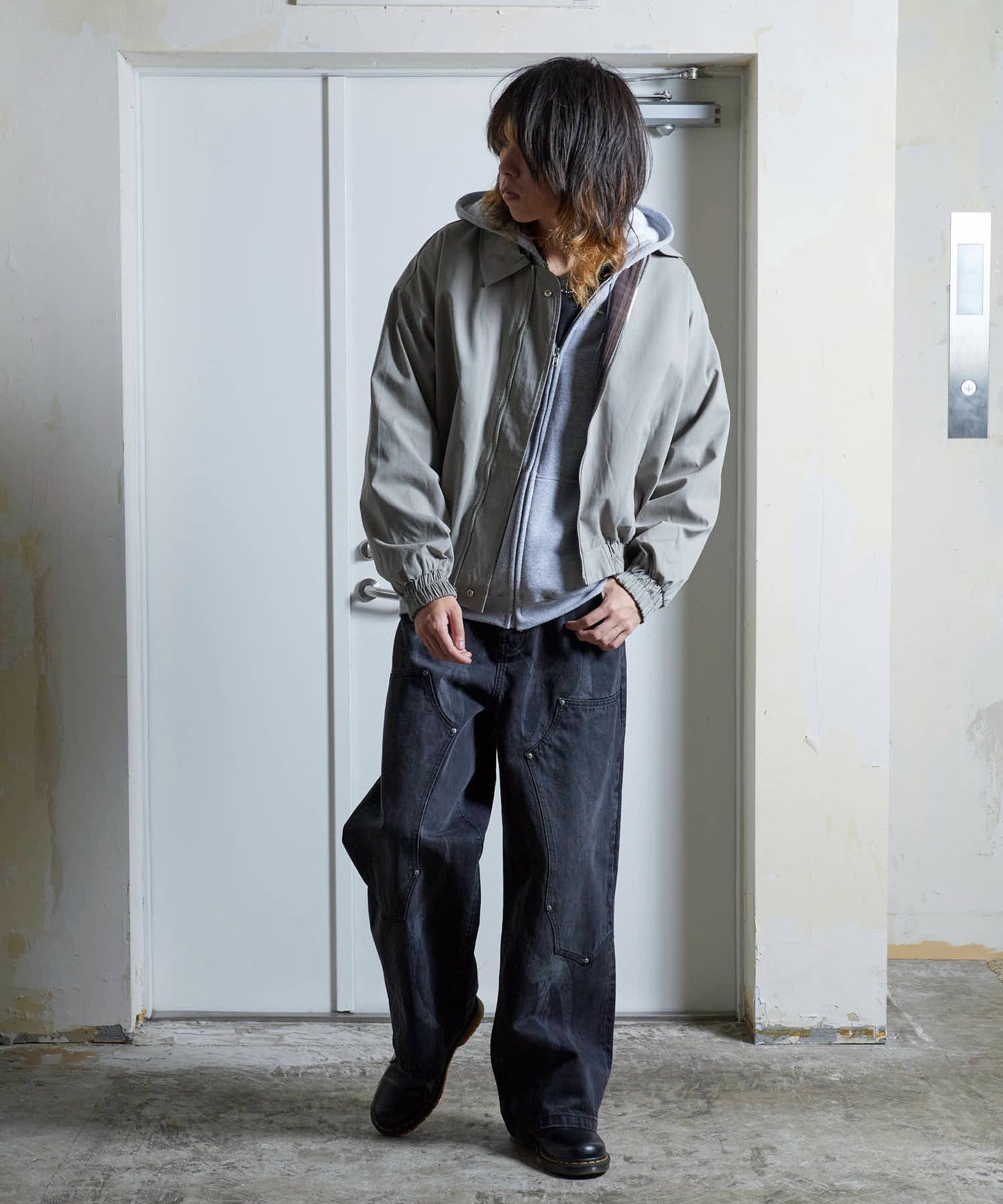 SUPPLIER / Vintage Wash Tribal Double Knee Baggy Jeans