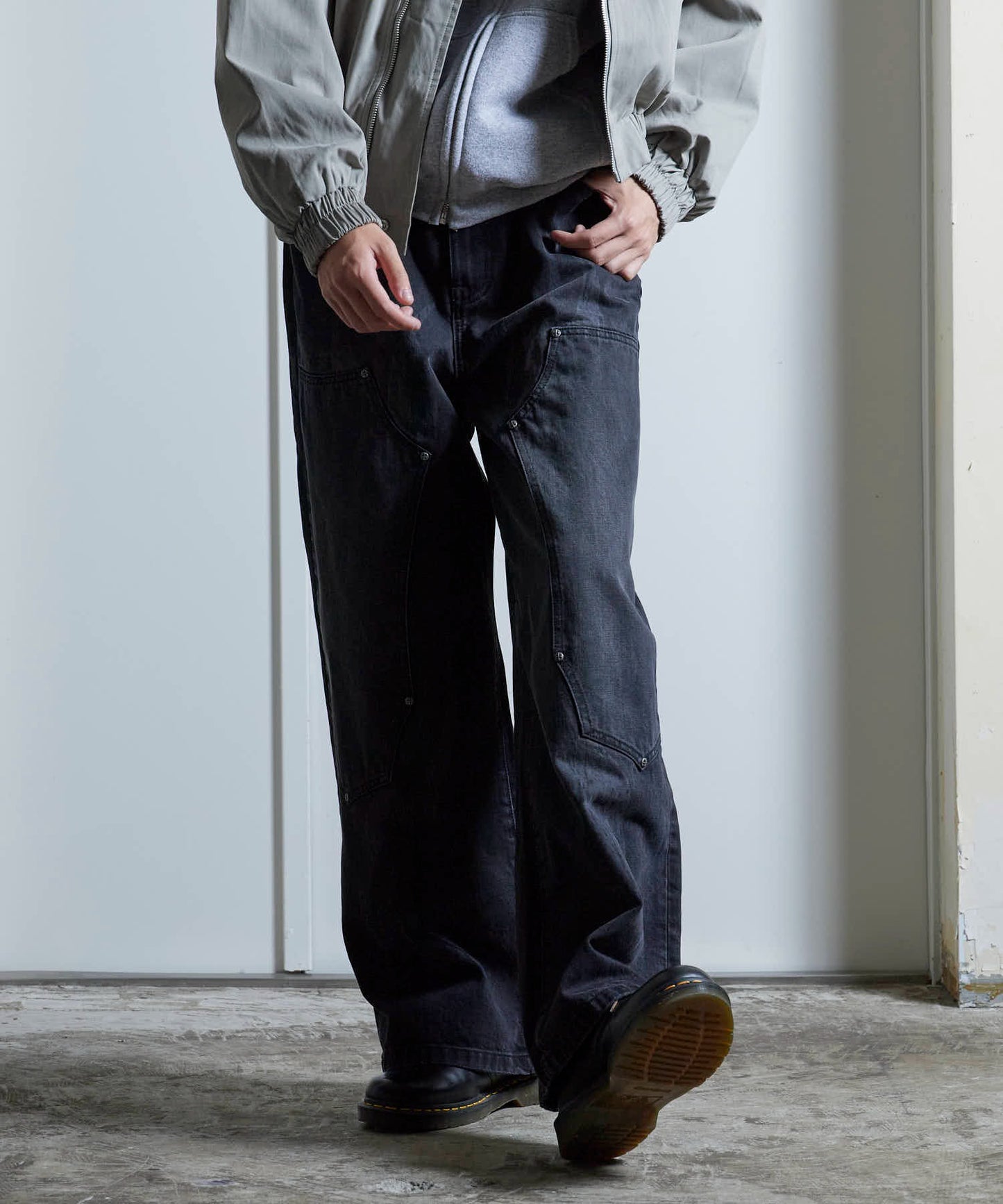 SUPPLIER / Vintage Wash Tribal Double Knee Baggy Jeans