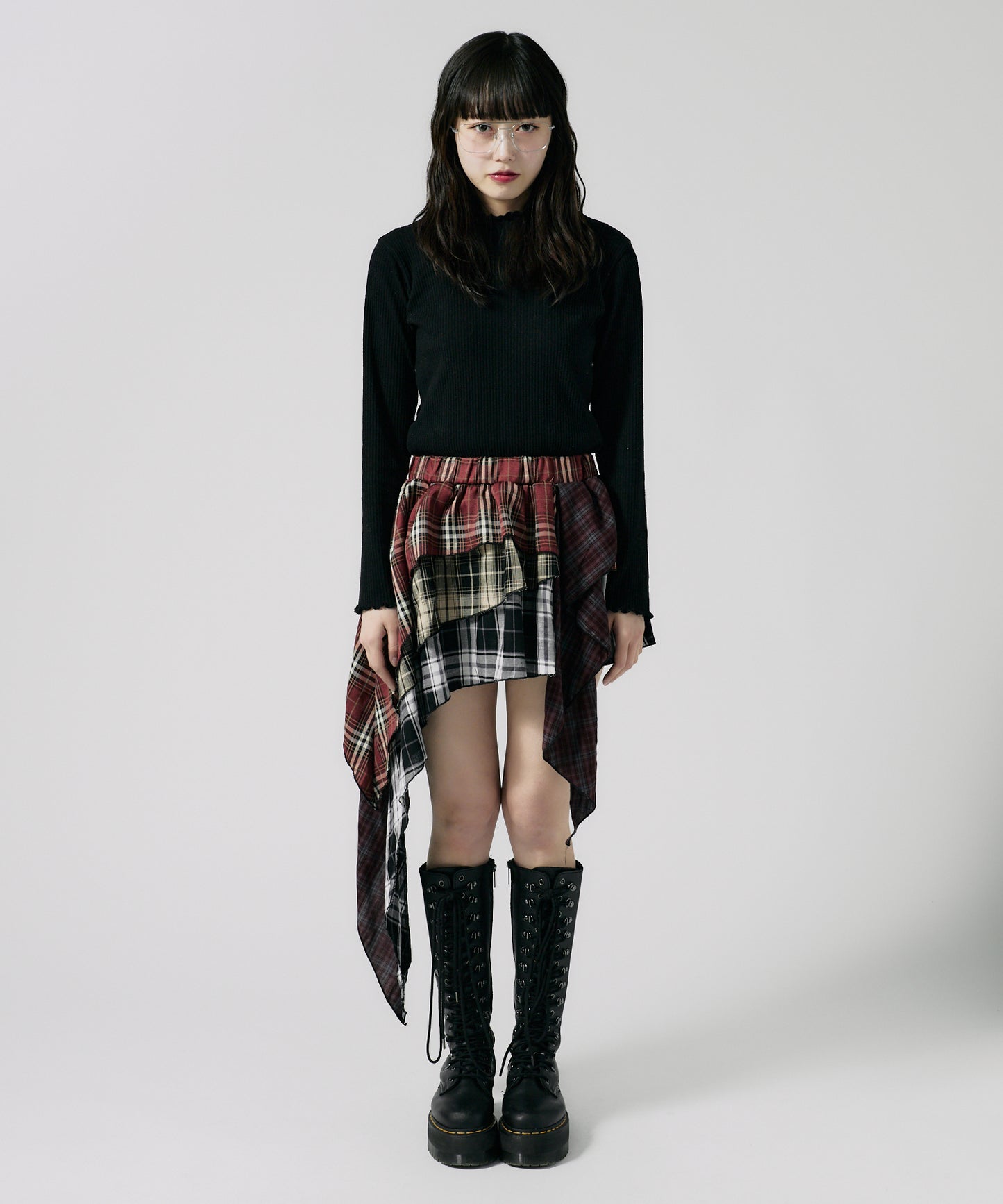Chick / Check Layered Skirt チェックレイヤードスカート